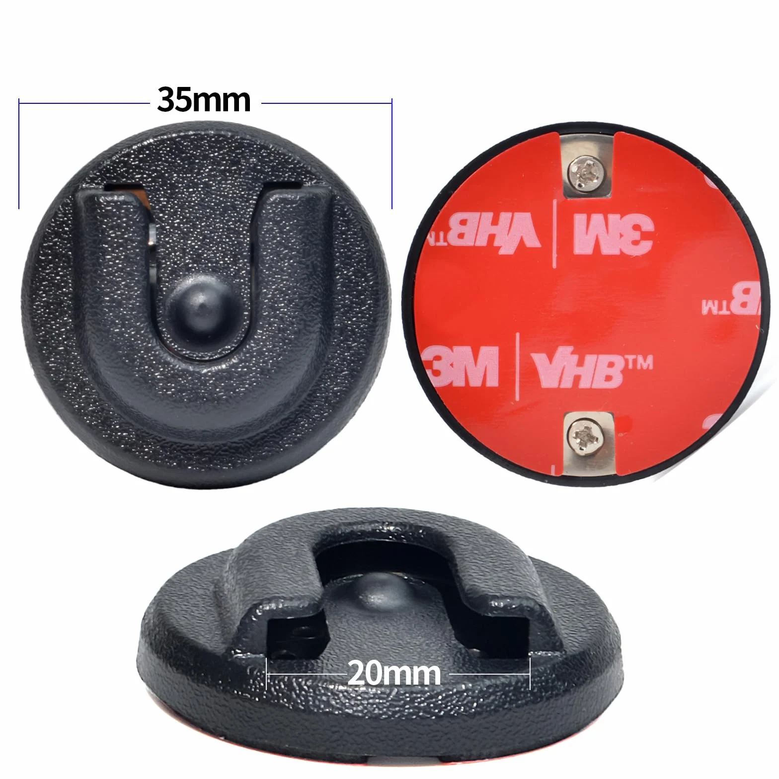 UAYESOK Supporto per microfono radio CB, supporto per microfono, radio Mike supporto clip con retro adesivo 3M per Midland Kenwood Motorola CB Autoradio PMR per auto (nero, 5 pezzi)