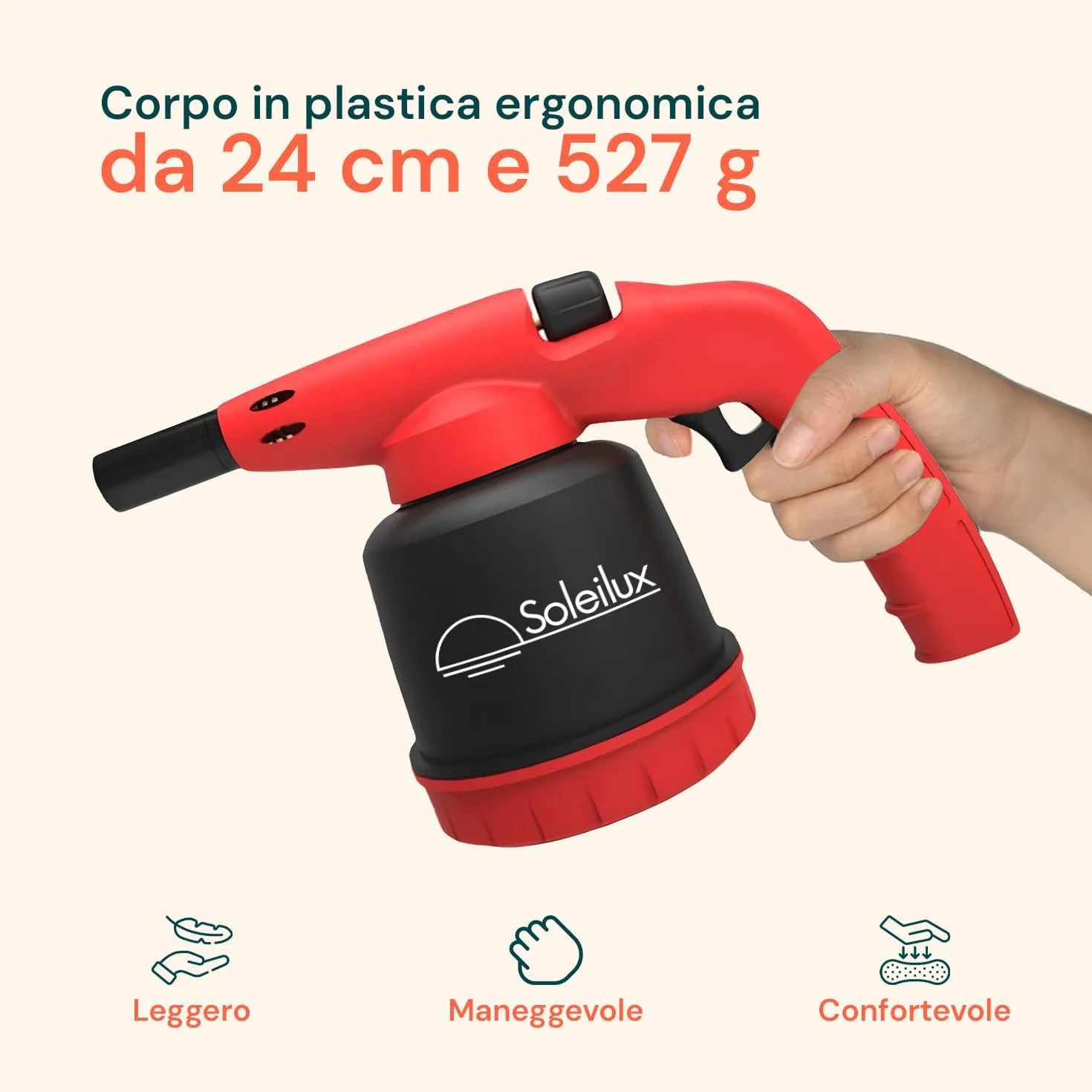 Lampada Saldatore Piezo Cannello + 2 Bombole Gas Butano