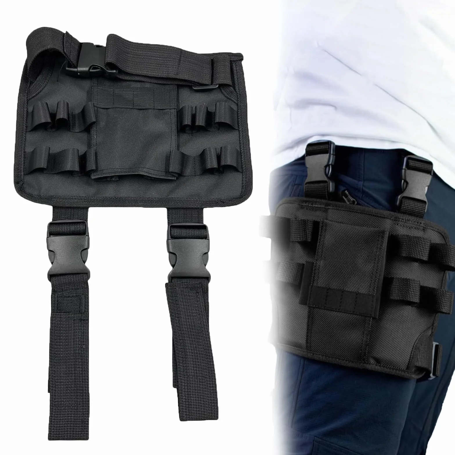 Cintura Porta Attrezzi Uomini Marsupio Elettricista Portatile Versatile Contenitore per Cacciaviti e Chiavi Inglesi