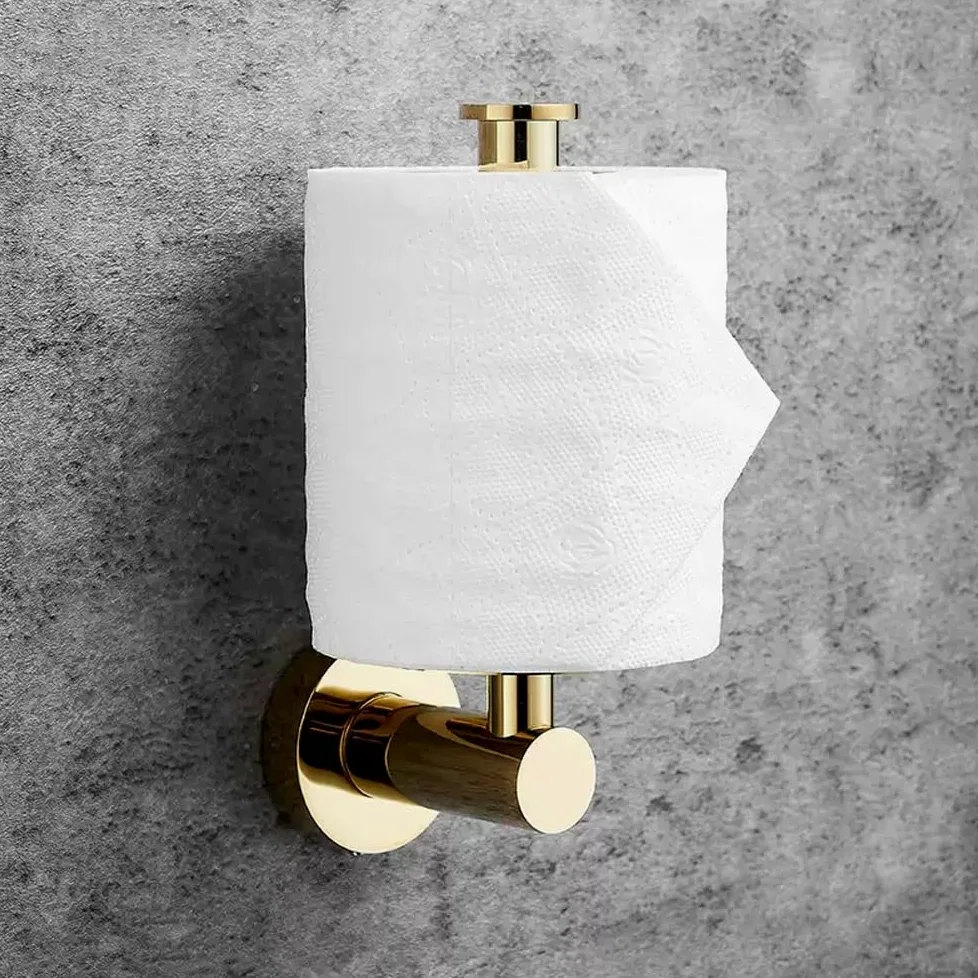 Portarotolo di carta igienica da parete per bagno, cucina, bagno (argento)