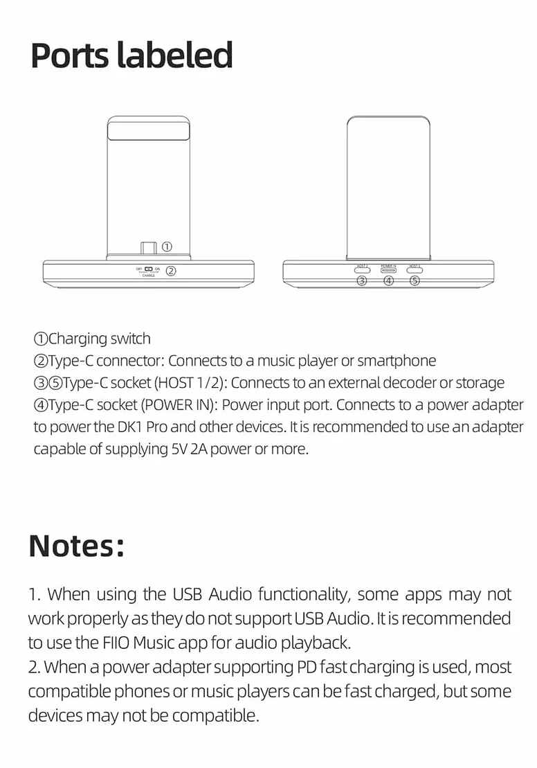FiiO DK1 Pro Plug & Play USB-C Docking Station universale