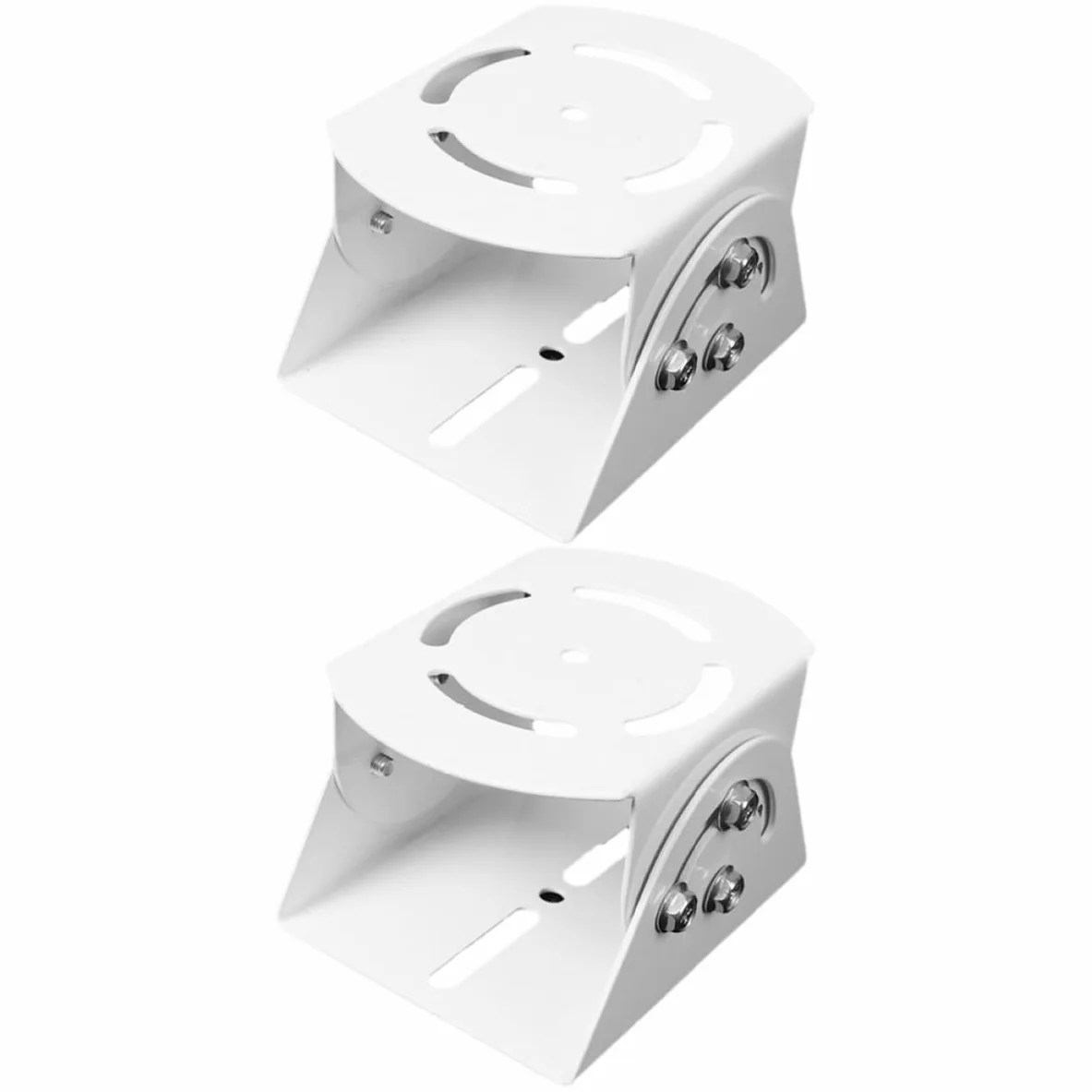 jojofuny Supporto Telecamera di Sorveglianza da Parete in Acciaio Bianco, 2 Pezzi, Regolazione Multiangolo, Installazione Facile