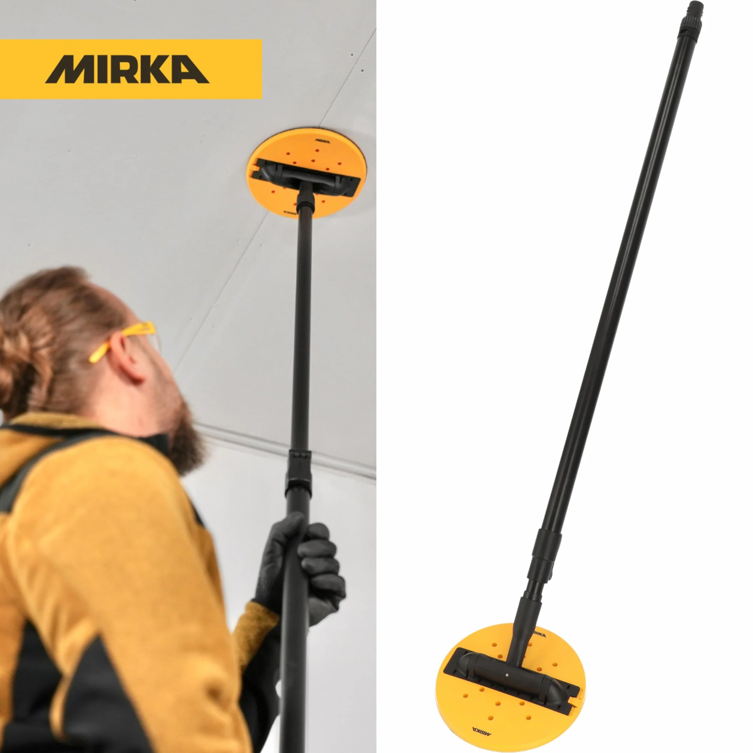 Mirka DecoSander levigatrice senza polvere 80x230mm Ø225mm tampone levigatura asta telescopica