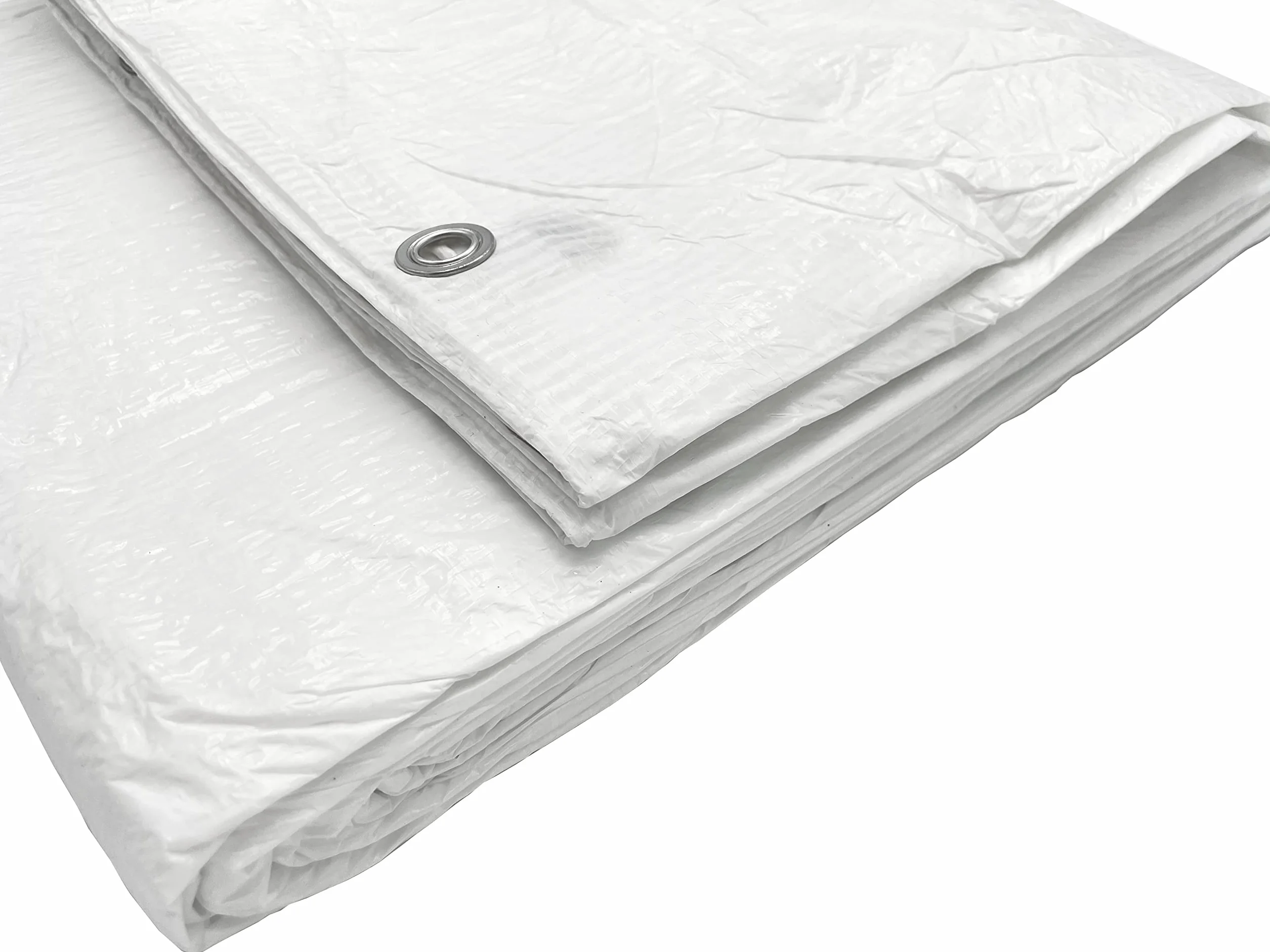 SKIR'CO Telone bianco 6 x 10 m, impermeabile, 55 g/m², con occhielli, protezione per auto, multifunzione