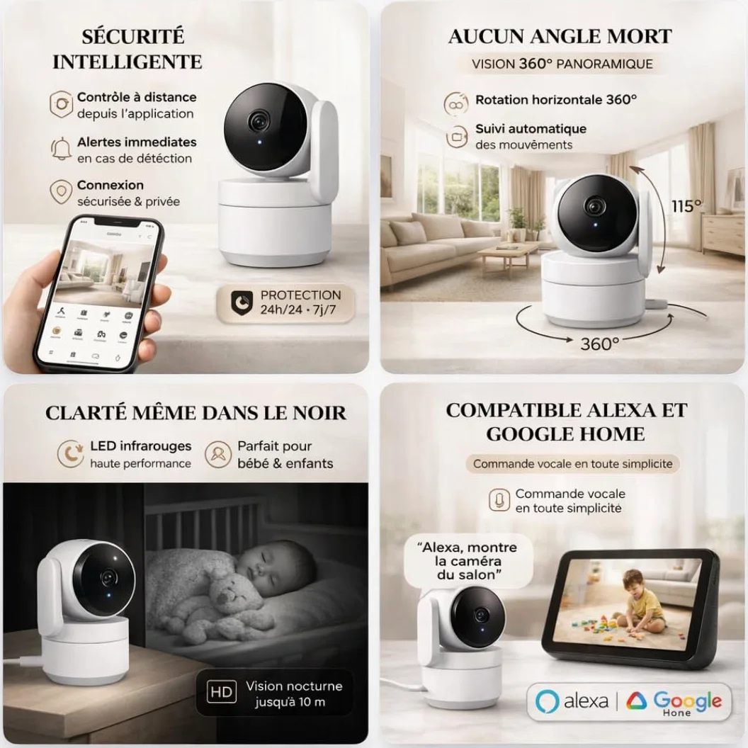 Daewoo Security - Allarme Casa WiFi Wireless Vigilia Protect - Kit completo con 3 telecamere Full HD (1 interna + 2 esterni), Sirena Esterna, 6 contattori e 8 accessori - senza abbonamento