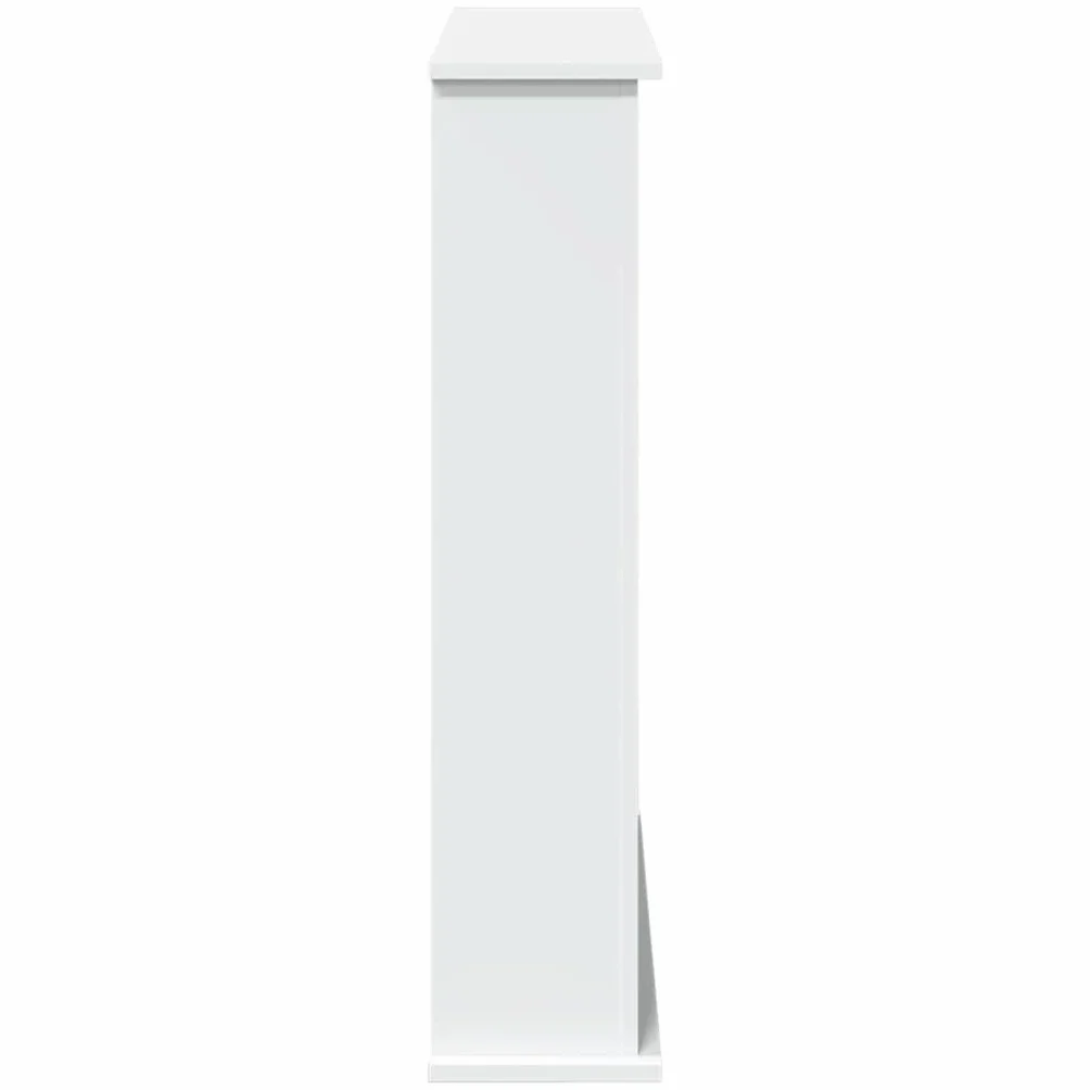 Cornici per camino, bianco, 75 x 20 x 87,5 cm, in legno per soggiorno