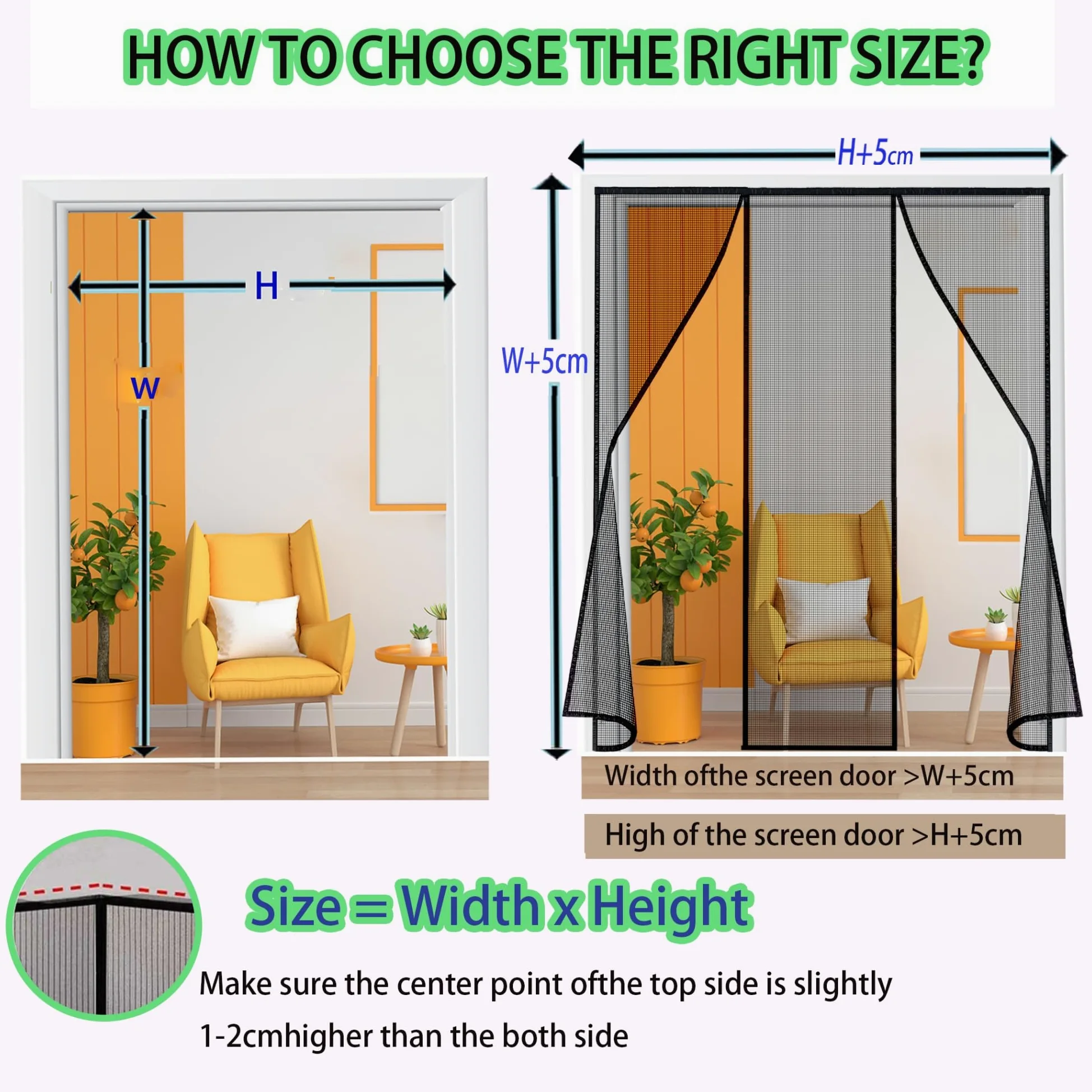 Zanzariera Magnetica, 300x215 cm Zanzariera Porta Finestra a Calamita Resistente Traspirante Tenda Anti Mosche per Balcone Soggiorno Camera da Letto, Facile da Montare LF2C1 Nero