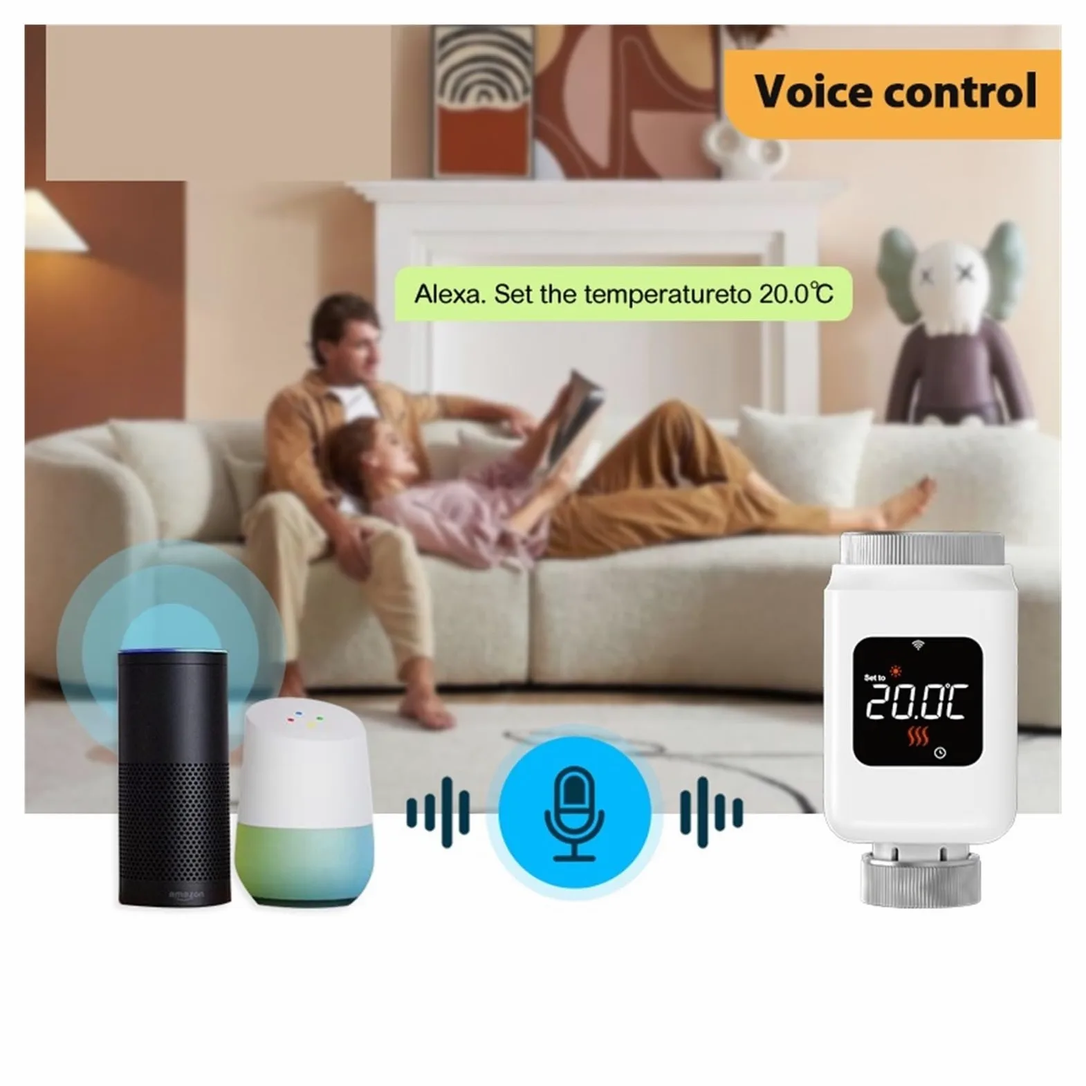 Valvola Termostatica for Radiatore TRV Zigbee Tuya Smart WiFi Temperatura modalità Vacanza(4PCS-Zigbee)