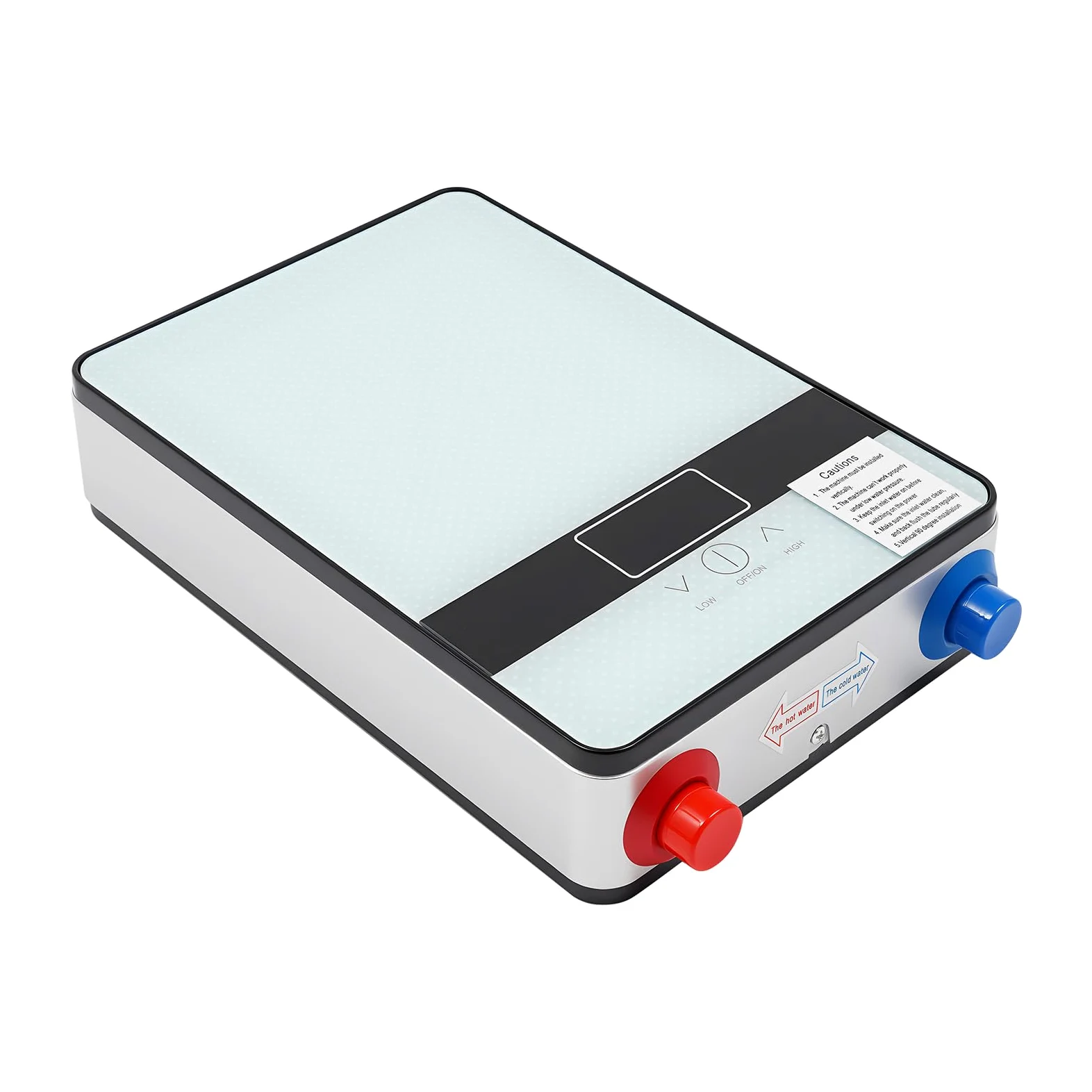 Scaldacqua elettrico istantaneo, 6500 W, mini scaldabagno con indicatore LED (30-55 °C), impermeabile IPX4, per doccia e bagno, bianco