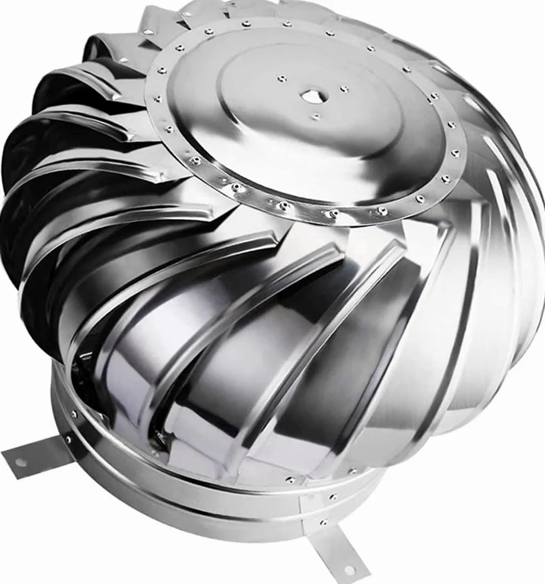 Rotat Comignolo Cappello - Acciaio Inox 304 Uccello Guard Spinner Anti Downdraught Rotary Ventilator - all-Purpose 250mm Copertura per Camino per Ventilazione migliorata