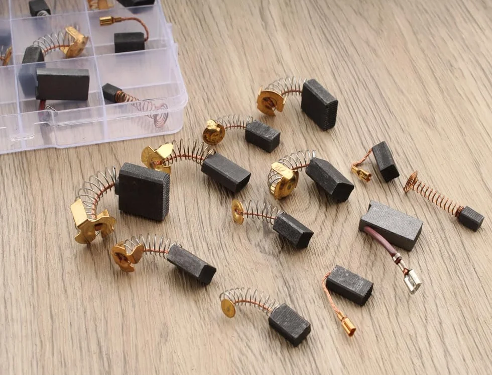 Spazzole di Carbone 24 Pezzi 12 Modelli Carbonio Spazzole Per Utensili Elettrici, Sostituzione Motore Elettrico
