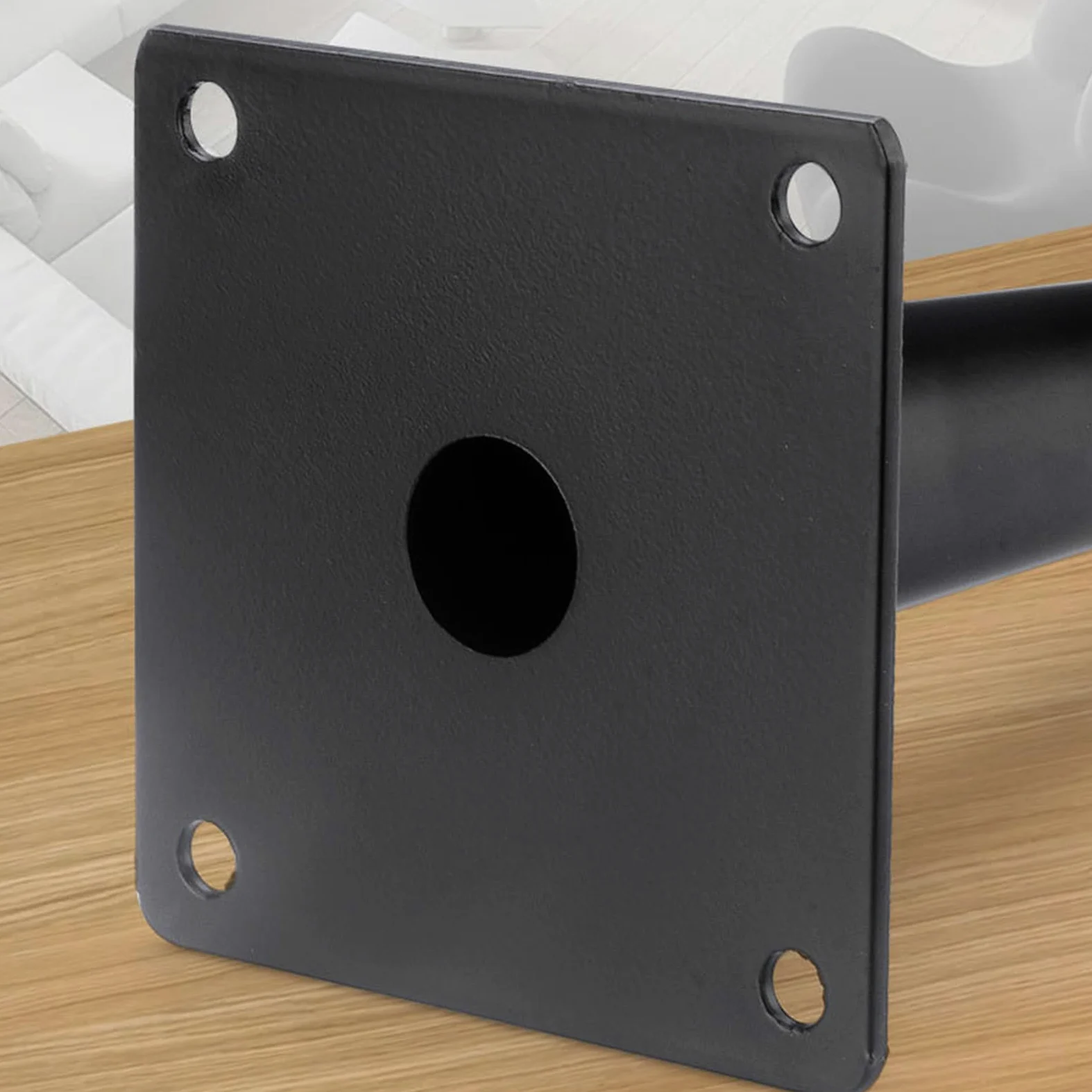 Piedini per Tavolo Conici Di Ricambio 4 Pezzi Piedini Regolabili per Tavolo Acciaio Laminato A Freddo Nero Vernice Spray Piedini per Divano Altezza: 10,5-72,5 cm Piedini per Mobile 50,5 cm/19,9"