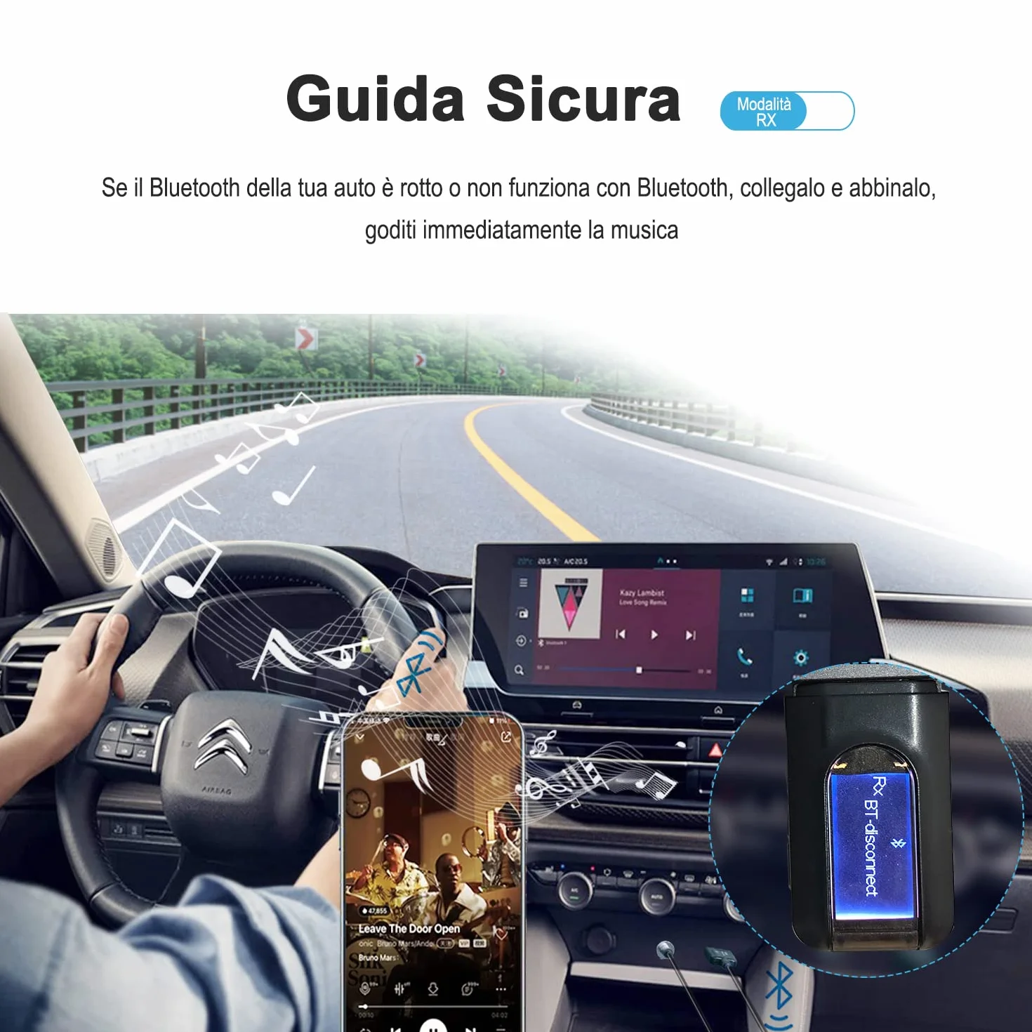 Trasmettitore e Ricevitore 2-in-1 Bluetooth 5.0, UYTUDL Wireless Adattatore Audio Hi-Fi Segnale Fili da 3.5mm e Rca, Trasmettitore Aux Bluetooth per TV PC Cuffie Stereo Altoparlanti Auto, Auricolari