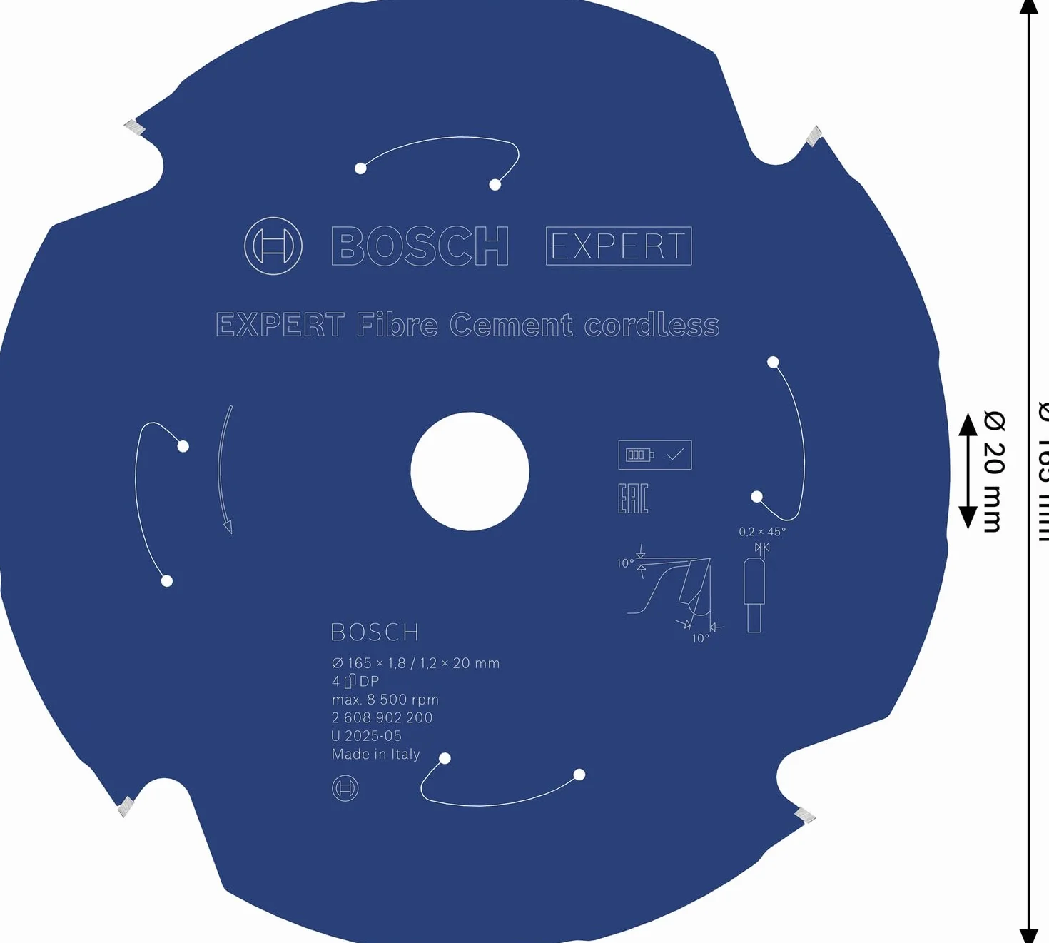 Circular Saw Blade EX FC H 165x20x4
