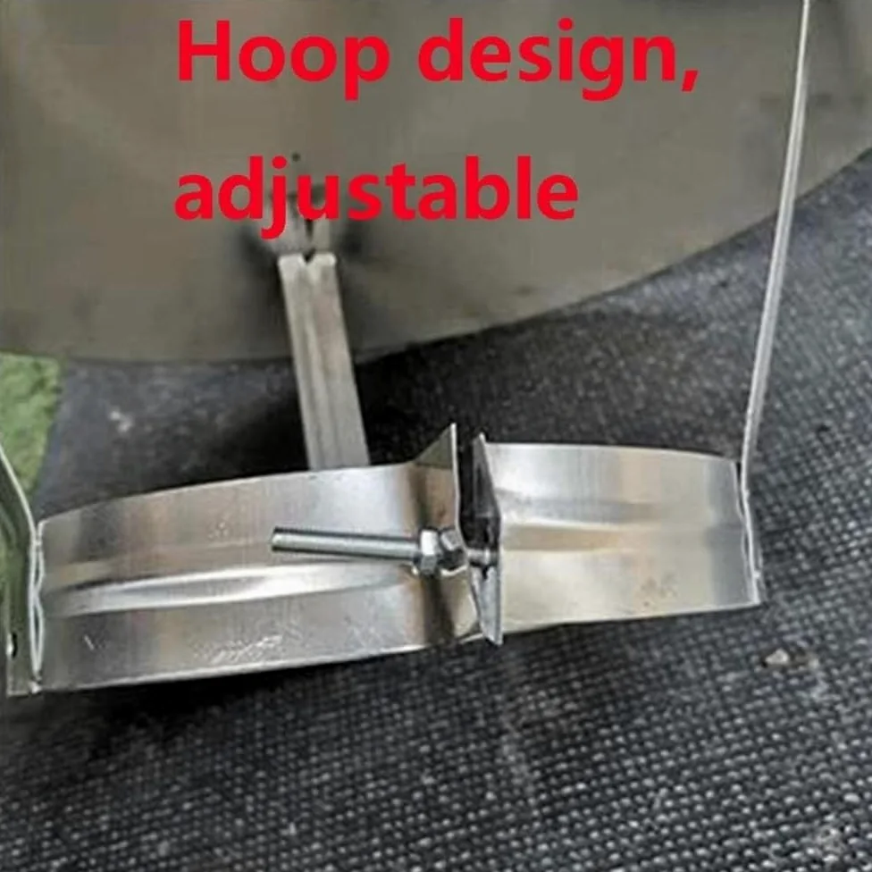 inless - Cappa per camino in acciaio con protezione dagli uccelli, copertura per canna fumaria, universale, design a vita alta, adatta a 80 mm di diametro, struttura resistente alle intemperie