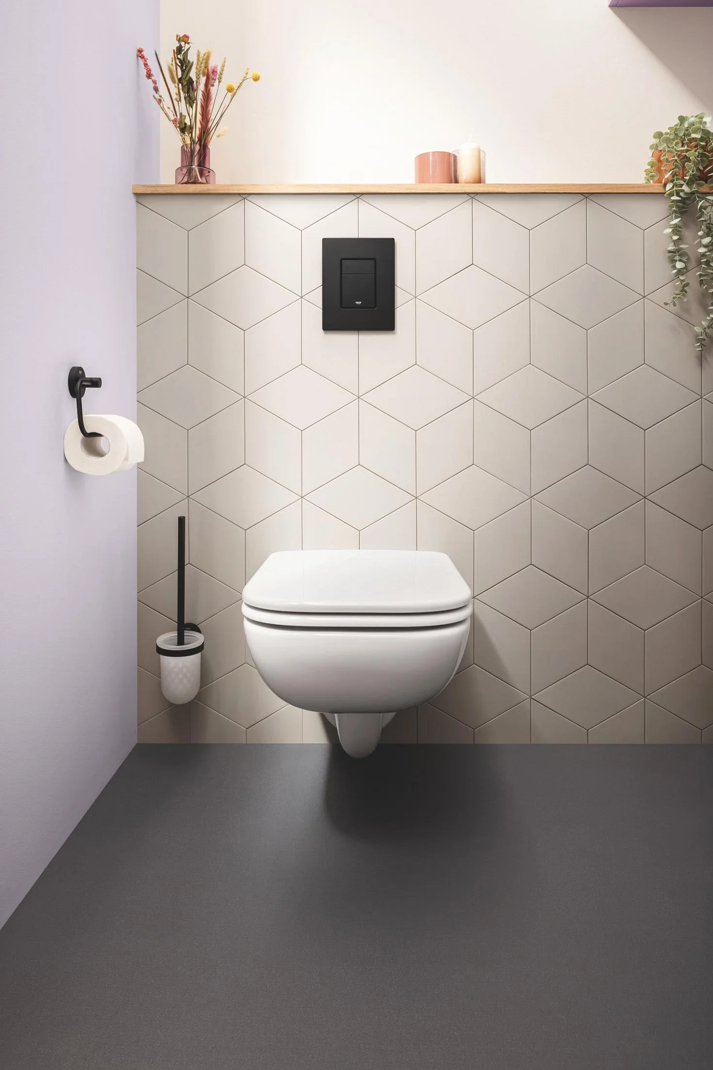 GROHE Solido 3 in 1 Set per WC sospeso Rapid SL Element Frame 1,13 m cassetta di scarico GD 2 6 l - 9 l nero opaco