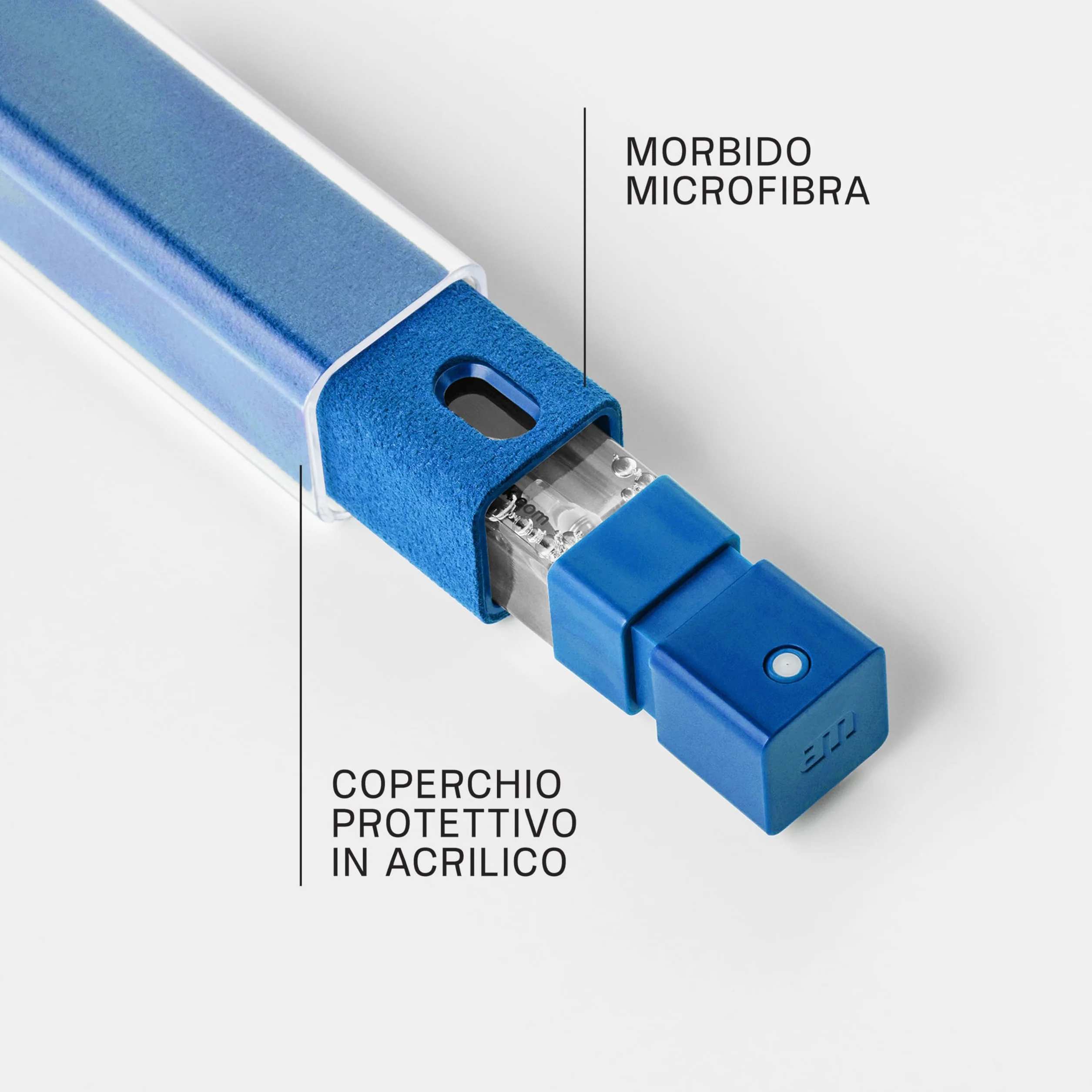 am Spray Pulizia Schermo 2 in 1 con Panno in Microfibra Integrato per Smartphone, Tablet, Laptop, Monitor PC, Smart TV e Display Auto, Ricaricabile (Blu, 3 Pack)