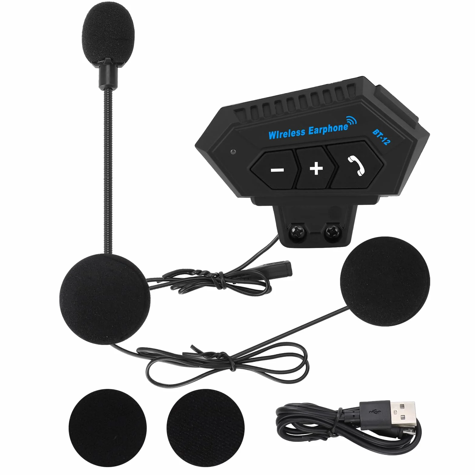 Yosoo Health Gear Casco Moto Auricolare, Cuffie Casco Moto Bluetooth, Riduzione del Rumore Auricolari Bluetooth Casco, 4.0 type of CSR BT Chip, Auricolare Hi-Fi, Offrono Prestazioni Audio
