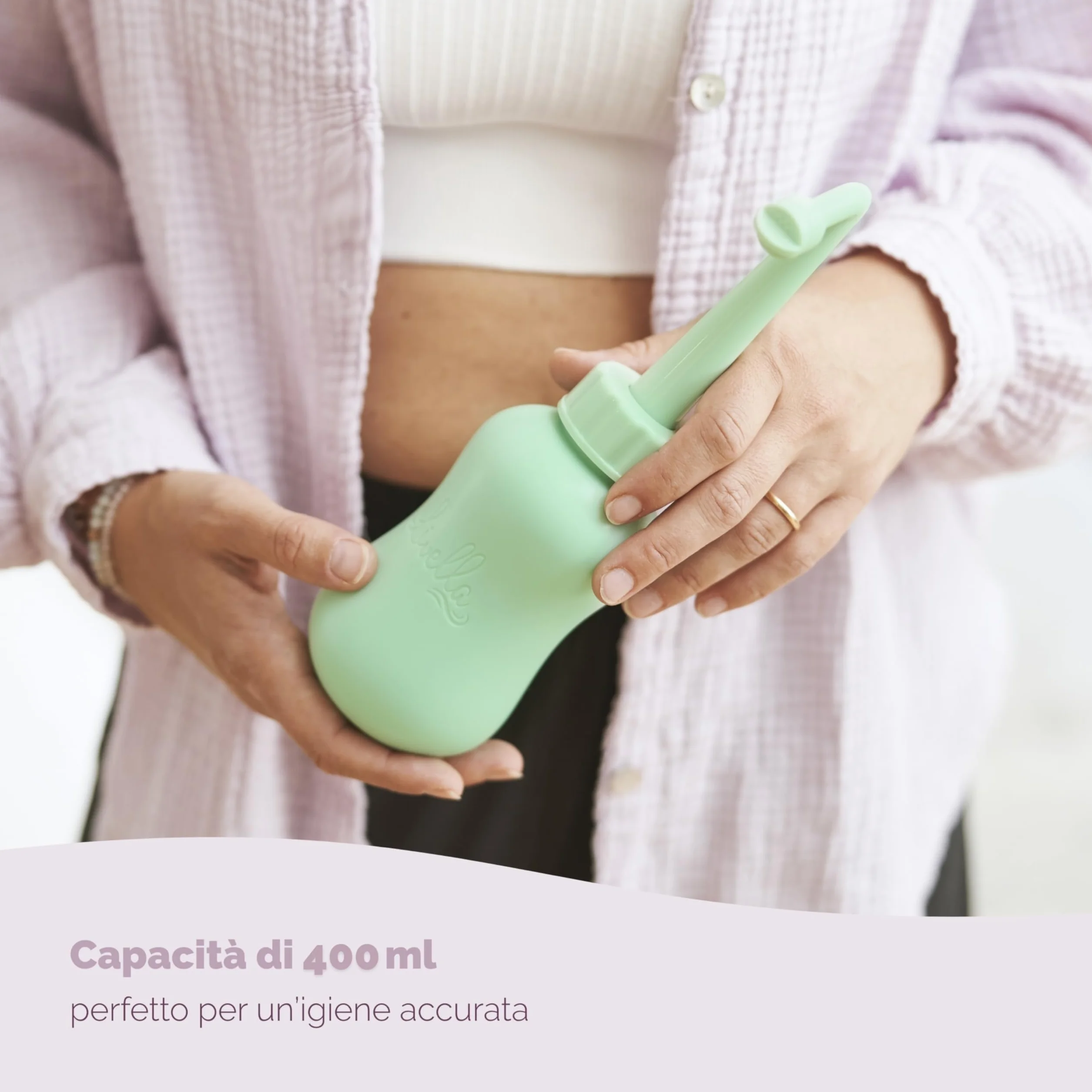 Livella Spruzzatore portatile per bidet, doccetta per lavaggio perineale e anale, igiene intima post-partum