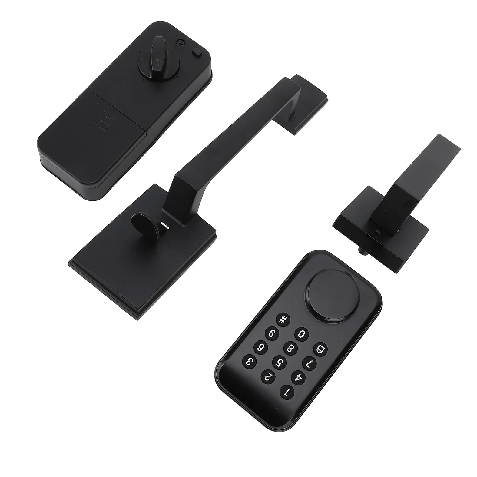 Set di serrature senza chiave Set di impronte digitali Tastiera elettronica automatica Catenaccio Codice intelligente digitale con maniglia nera per porta d'ingresso della casa