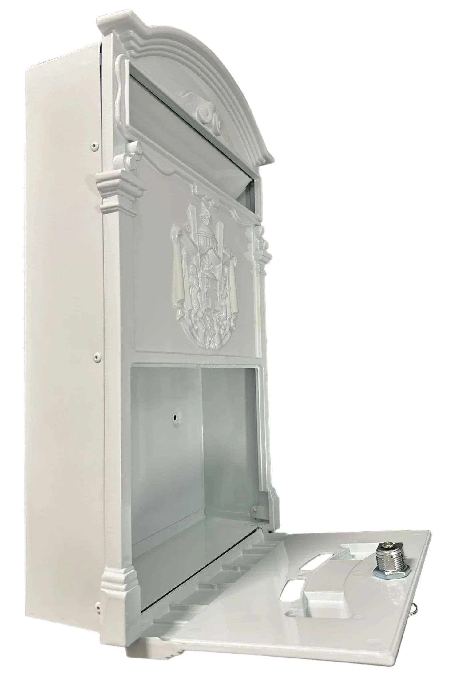 Cassetta Postale Elegante in Alluminio Verniciato 255x88x405H mm Bianco per Esterno