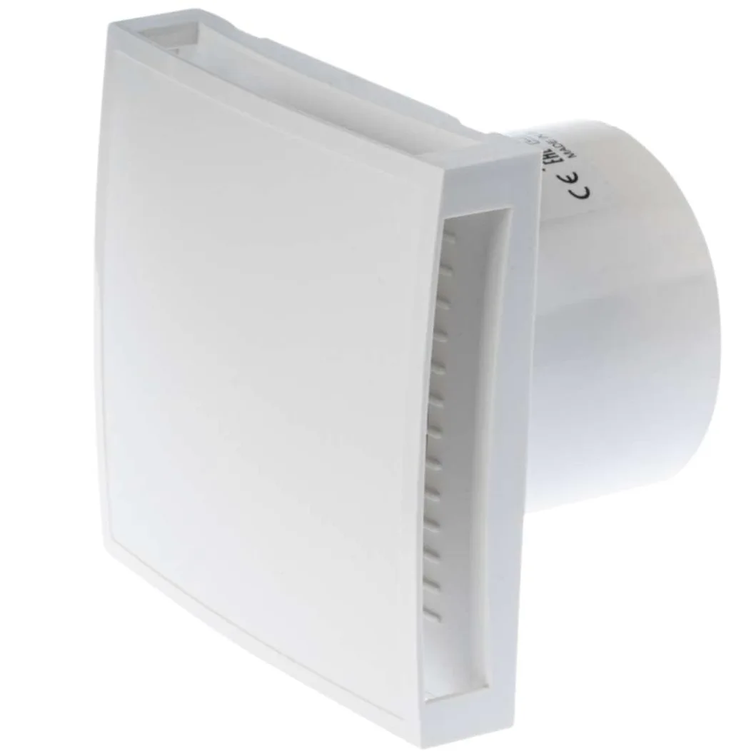 EUROPLAST Ø 100mm Aspiratore Bagno con Timer e Sensore di Umidità - Ventola Aspirazione Bianca - Estrattore Aria - Ventilatore da Parete per Cucina, Garage, WC