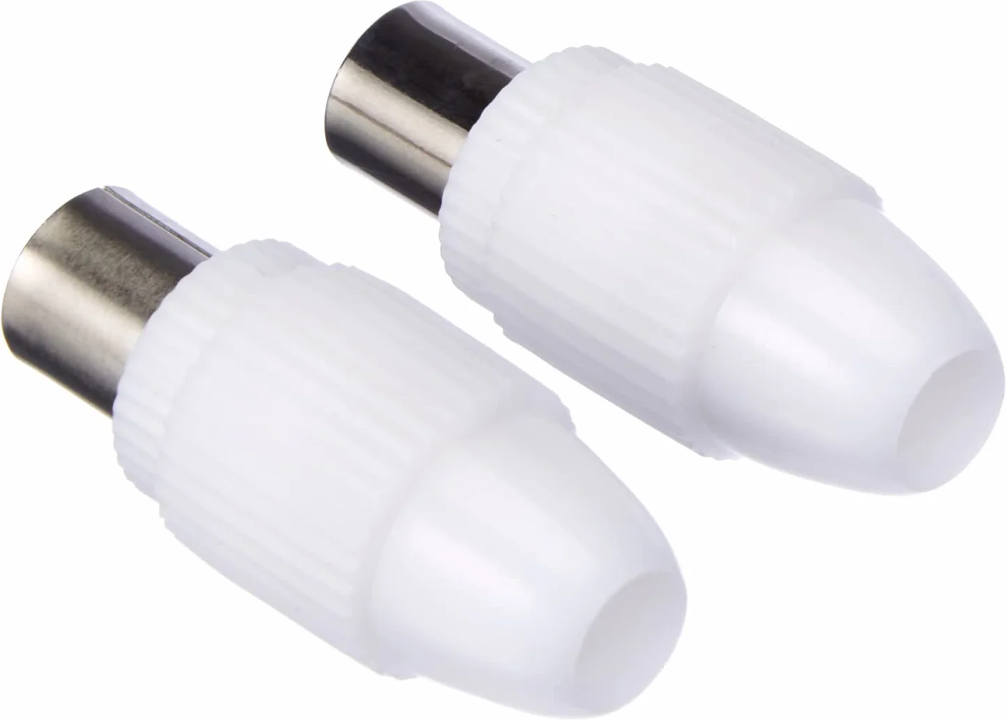 Hama Kit 2 Spine per Cavo Antenna, Coassiale Maschio e Femmina, Bianco