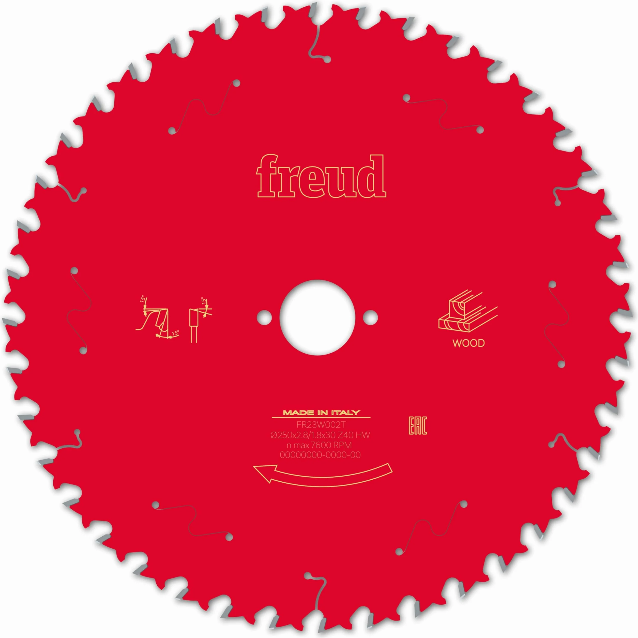 Freud lama circolare D250mm d30mm 2,8/1,8mm T40 FR23W002T