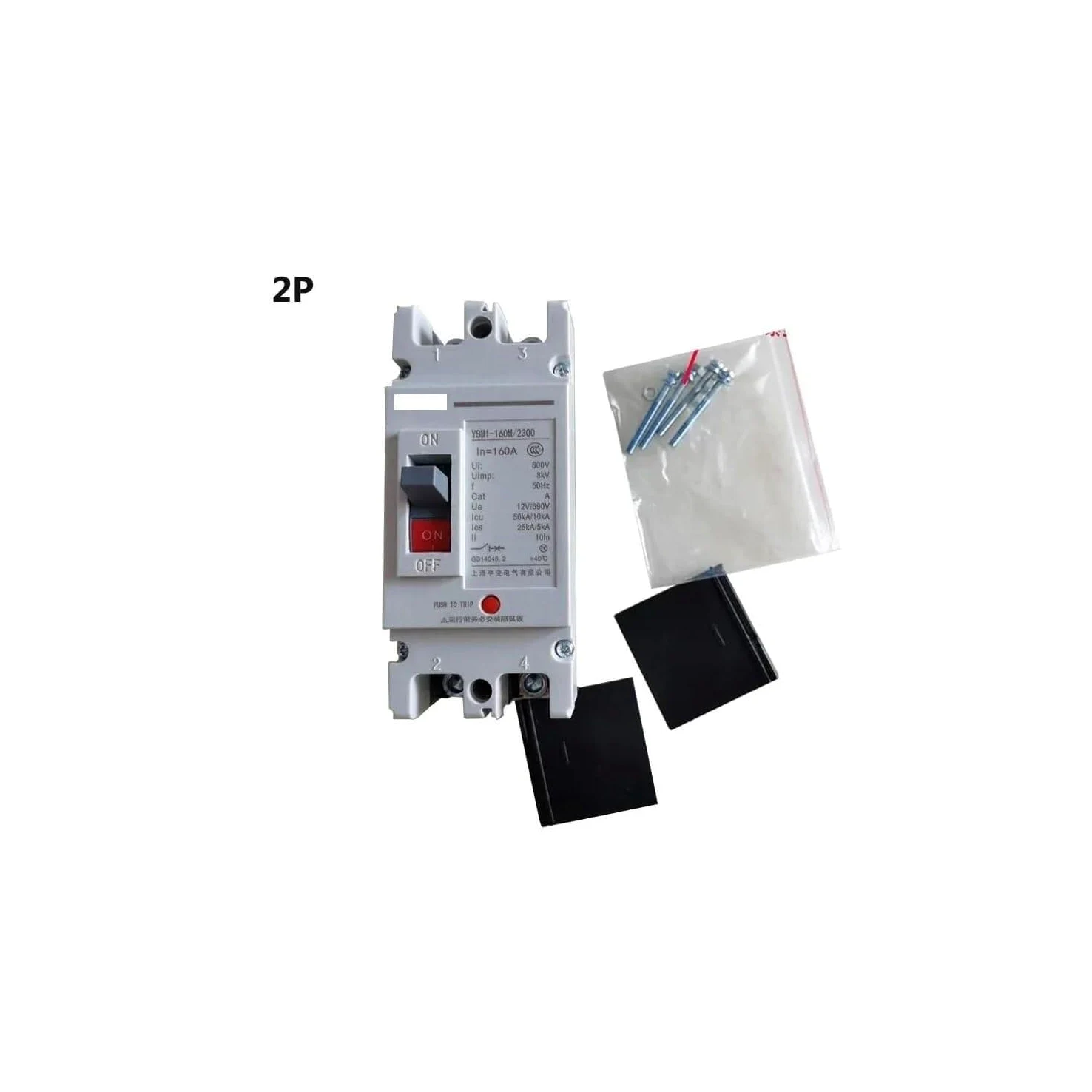 Interruttore Magnetotermico 12V 24V 48V 300A 400A 500A 600A DC Circuit Breaker Interruttore Aria Stampato Caso Protezione Della Batteria Solare(1P,500A)