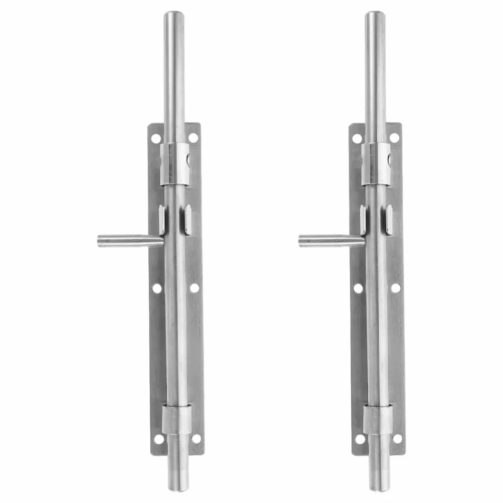 Artibetter 2pezzi Serratura Per Porta Scorrevole Acciaio Inossidabile Catenaccio Di Sicurezza Per Casa e Bagno Facile Scorrimento e Installazione Resistente e Duraturo Design Pratico Per Uso