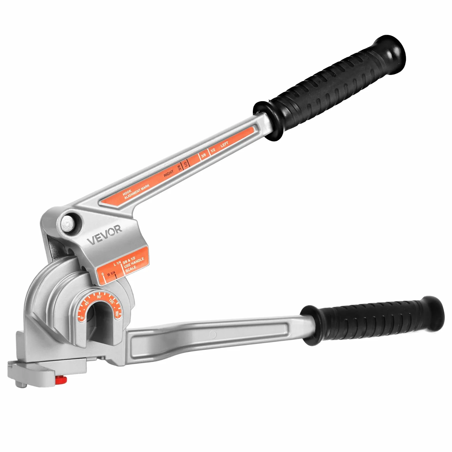 VEVOR Piegatubi Manuale, 6,35 mm 9,5 mm 12,7 mm di Diametro Esterno, Piegatubi a Leva, Utensile per Piegare Tubi in Rame e Alluminio a 180° per Riparazioni Automobilistiche, HVAC e Aria Condizionata
