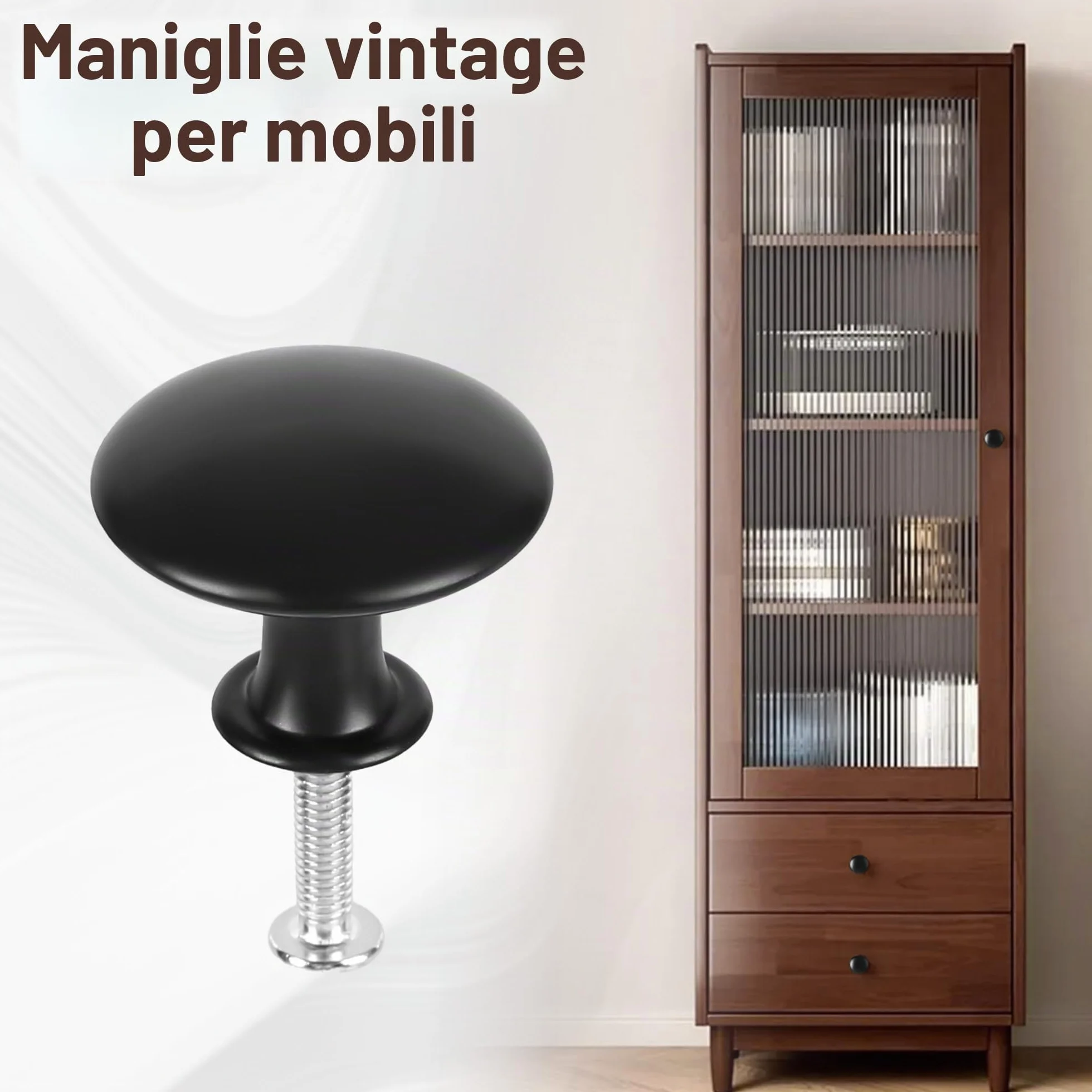 Vortix 15 pezzi Pomelli per Mobili Vintage Maniglie Armadio Cucina Metallo Cassetti Comò