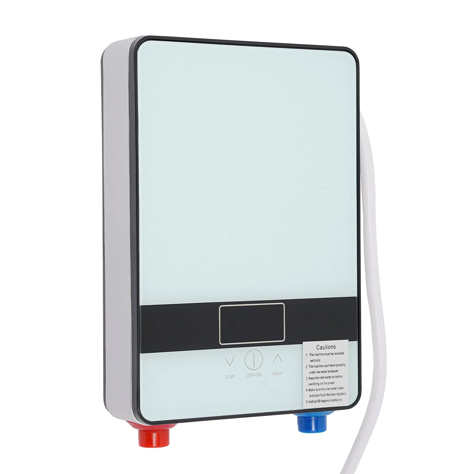 Scaldabagno Elettrico Istantaneo, Scaldabagno Istantaneo per Doccia del Bagno con Touchscreen LED, Mini Scaldacqua Istantaneo con Set Doccia per Cucina, Bagno
