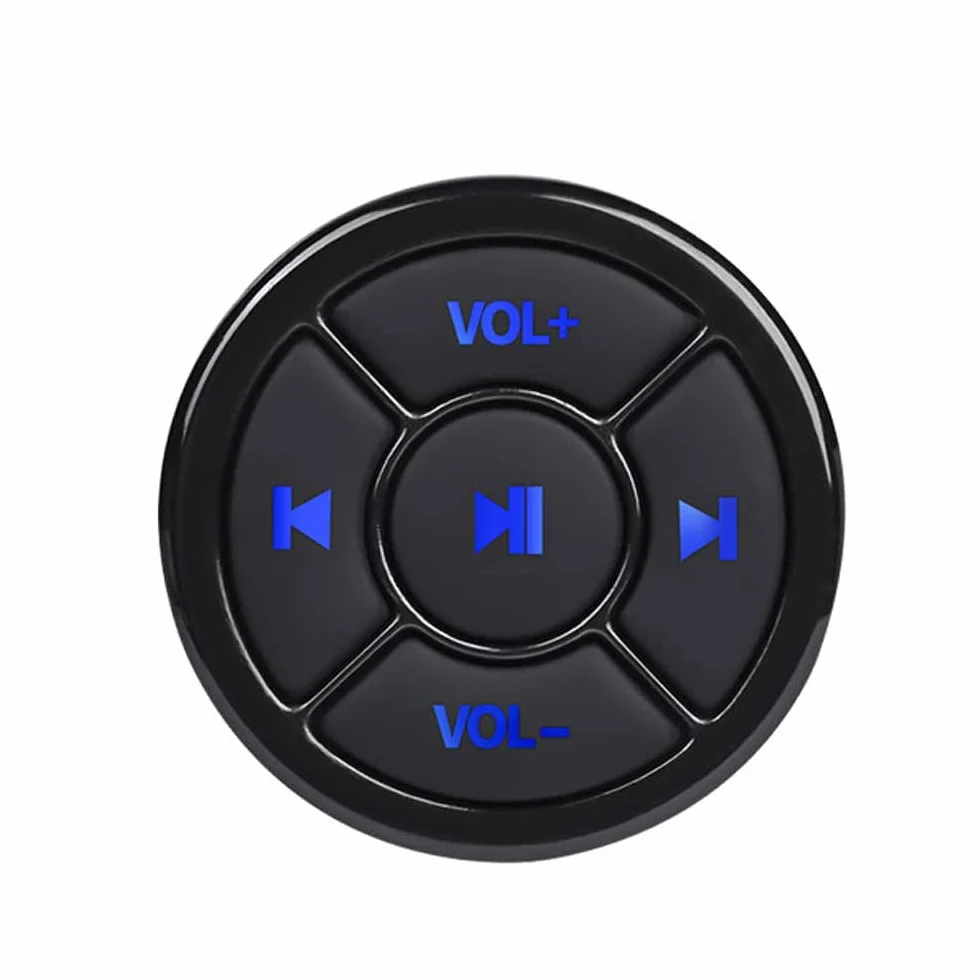 KOCAN Controller Pulsante multimediale,Pulsante multimediale Wireless Telecomando BT5.0 Telecomando Volante per Auto per Riproduzione Musicale Selfie Compatibile con dispositivi Android iOS