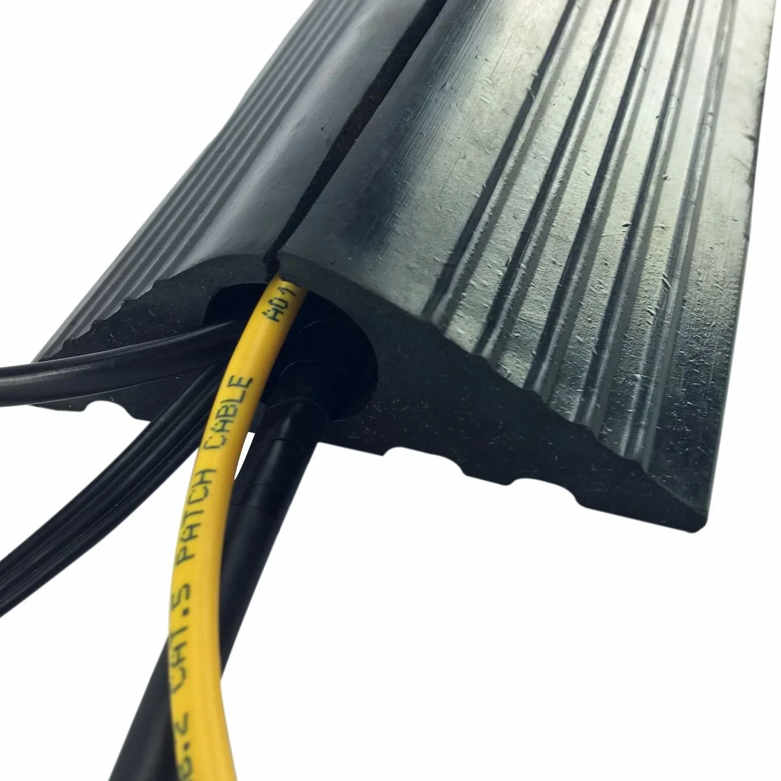 Nero 20 mm foro industriale gomma pavimento esterno protezione cavo 4 m
