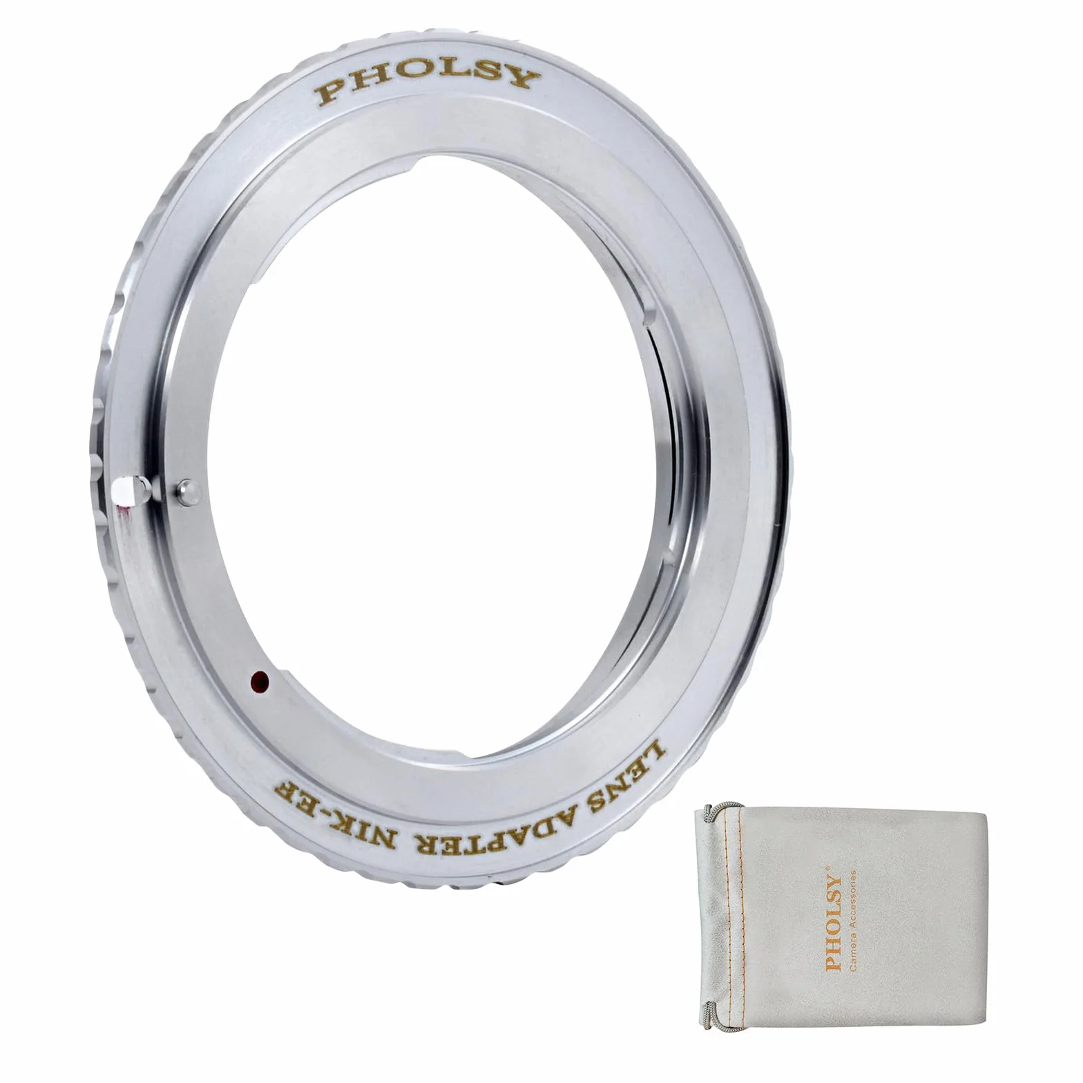 PHOLSY Anello Adattatore per lenti Messa a Fuoco Manuale Compatibile con Obiettivi Nikon F AI AF Mount e Canon EOS EF-Mount Corpo Fotocamera, Nikon F su EOS, Nikon F su EF