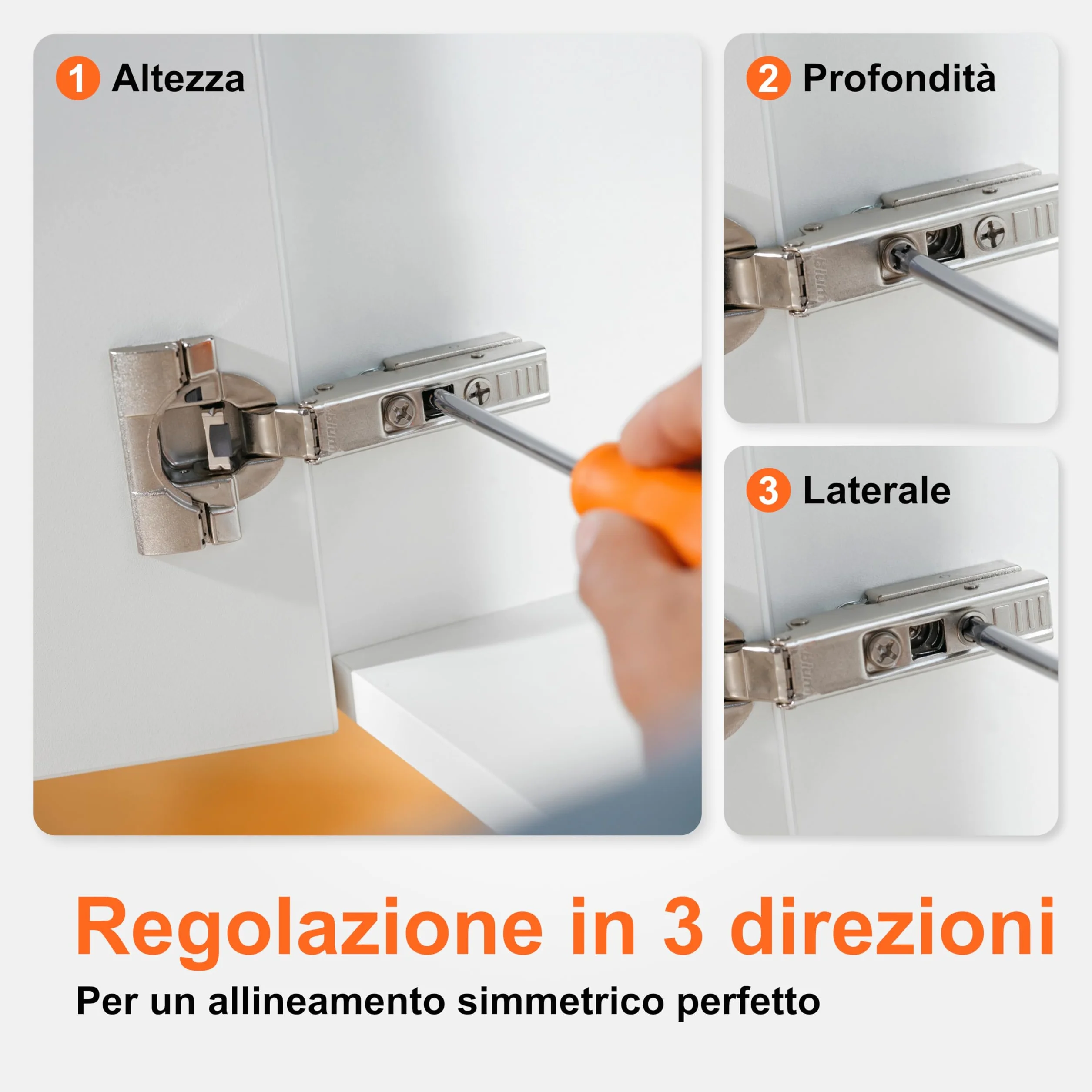BLUM CLIP TOP BLUMOTION - 2 cerniere per mobili a 110°, dritte con molla, viti, arresto angolare + clip blu, piastra di montaggio a croce eccentrica, acciaio, viti, distanza 0 mm