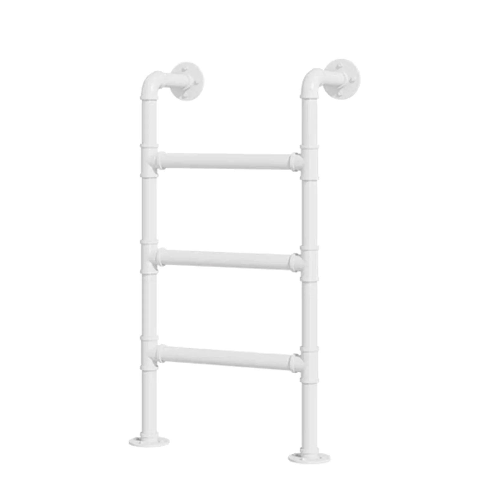 Scala da soffitta in metallo bianco - Facile da installare, scale di uscita per finestre da seminterrato, scala di emergenza antincendio per letto a castello di camper, dormitorio, scale a pioli(100cm