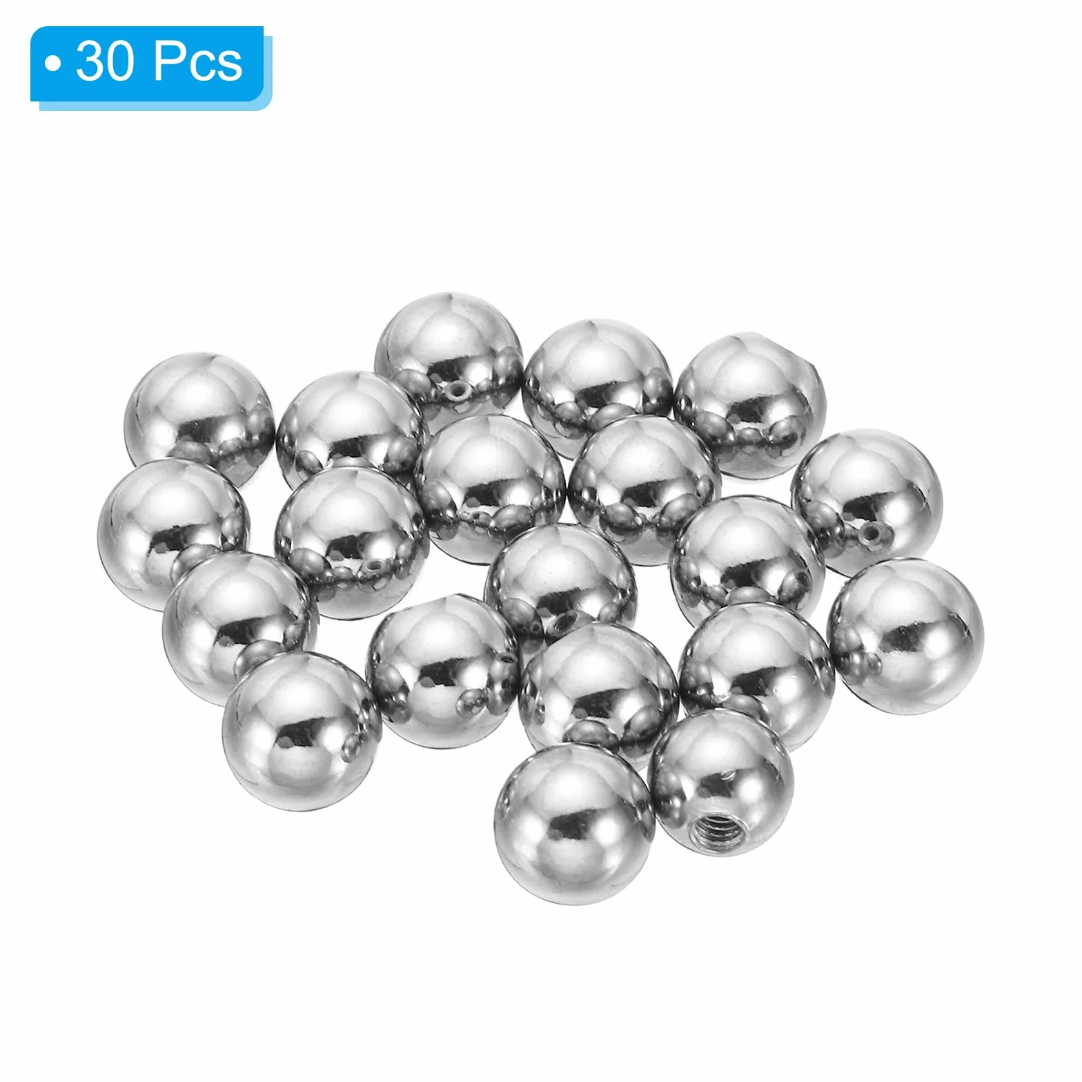 PATIKIL M4 12mm Dadi a Sfera Pomelli Pz30 Acciaio Maniglia Foro Cieco Decorazione Argento