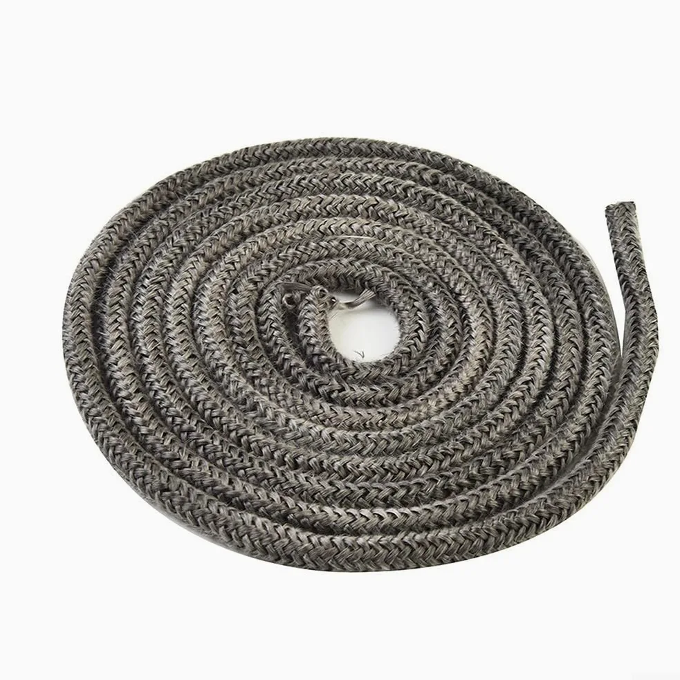Corda resistente al calore, Guarnizione for porta della stufa a legna in corda di fibra vetro nera 6-8 mm diametro 2 m lunghezza(8mm)