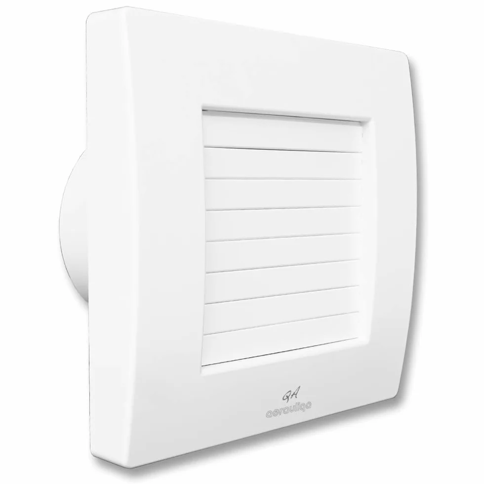 QA100T di Aerauliqa - Aspiratore assiale diam.99mm - 11W - 83m3/h - cod. 001596 - con alette interne automatiche e timer