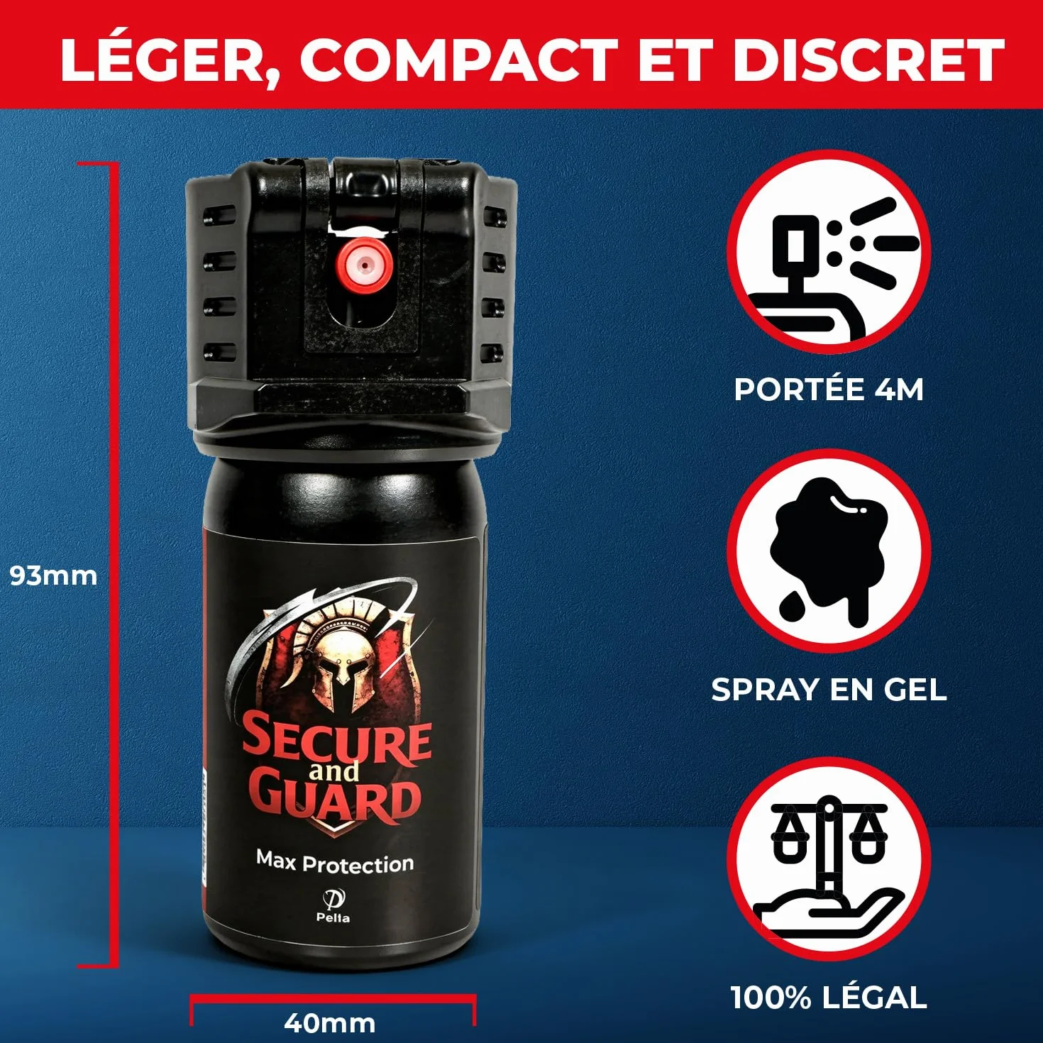 Secure & Guard Spray di Marcatura 40ml Gel a Schiuma Espansiva Portata Precisa Fino a 4m