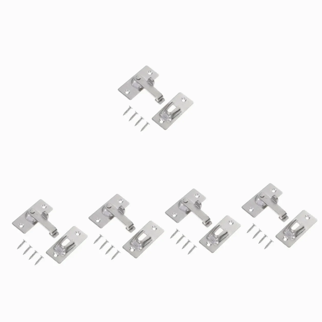 Mikikit 5sets Serratura Chiusura Bolt Acciaio Inossidabile Sicura e Resistente Per Porte Finestre Cancelli e Armadi Facile Da Installare e Adatta Per Interni Ed Esterni