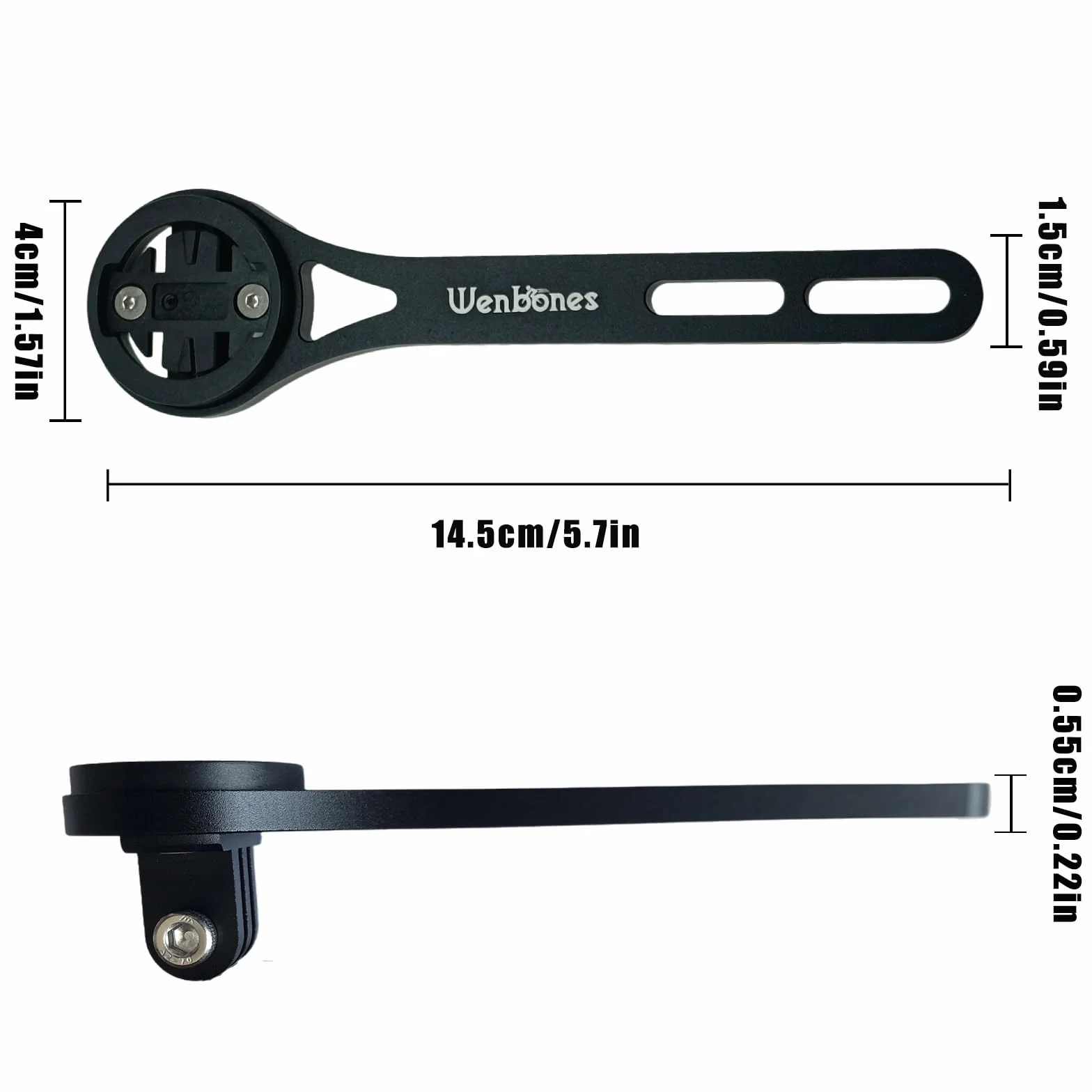Supporto Integrato Ciclocomputer, Supporto Computer da Manubrio Lega Alluminio, Supporto per Computer da Ciclismo per Bici per Garmi Edge, Wahoo, Cateye, Bryton, GoPro