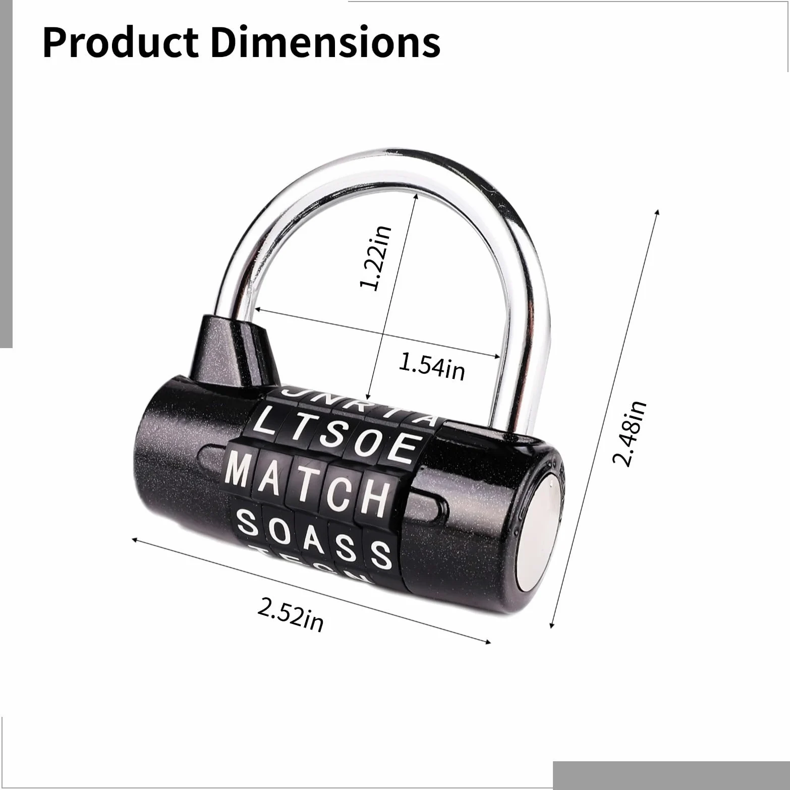Lucchetto a combinazione a 5 lettere, codice regolabile, qualità e sicurezza, antiruggine, ideale per scuole, palestre, 4 pezzi, disponibile in rosso, argento, nero e blu