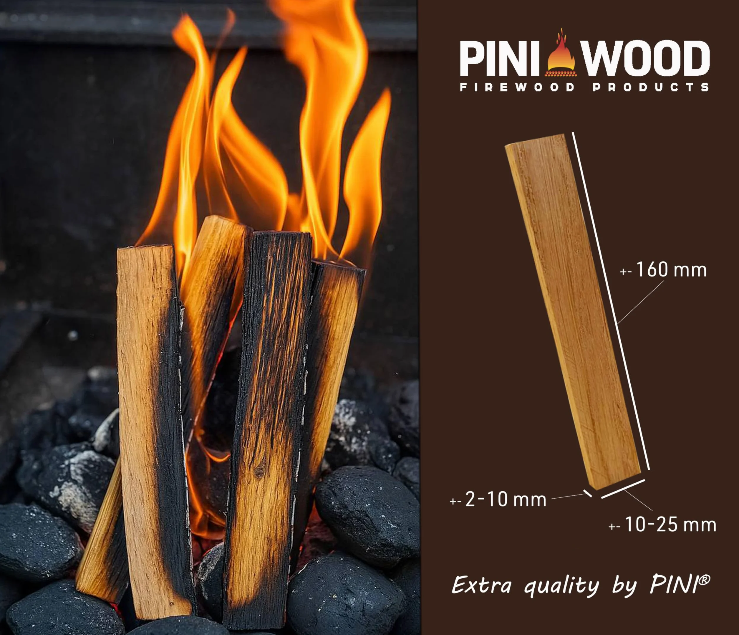 PINI Accendilegna in legno di quercia 15 kg