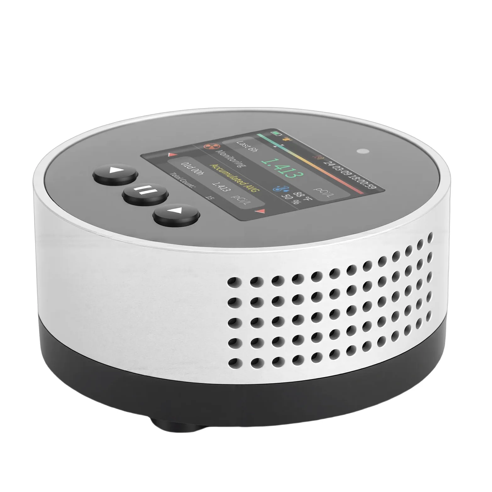 YWBL-WH Rilevatore di Radon Domestico, Analizzatore di Gas Radon Digitale con Display LCD con Letture a Lungo Termine per la Sicurezza Interna della Scuola Dell'ufficio nel Seminterrato
