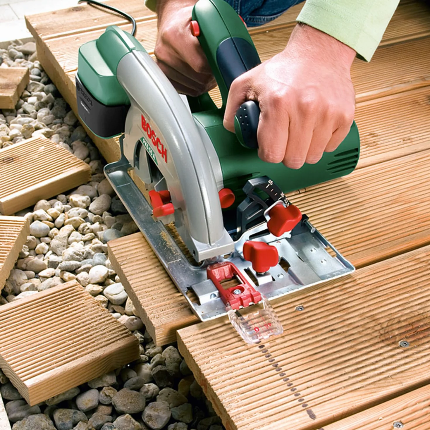 Bosch Home and Garden Sega circolare Pks 55A, 1200 watt, verde, 160 mm, 3,9 kg