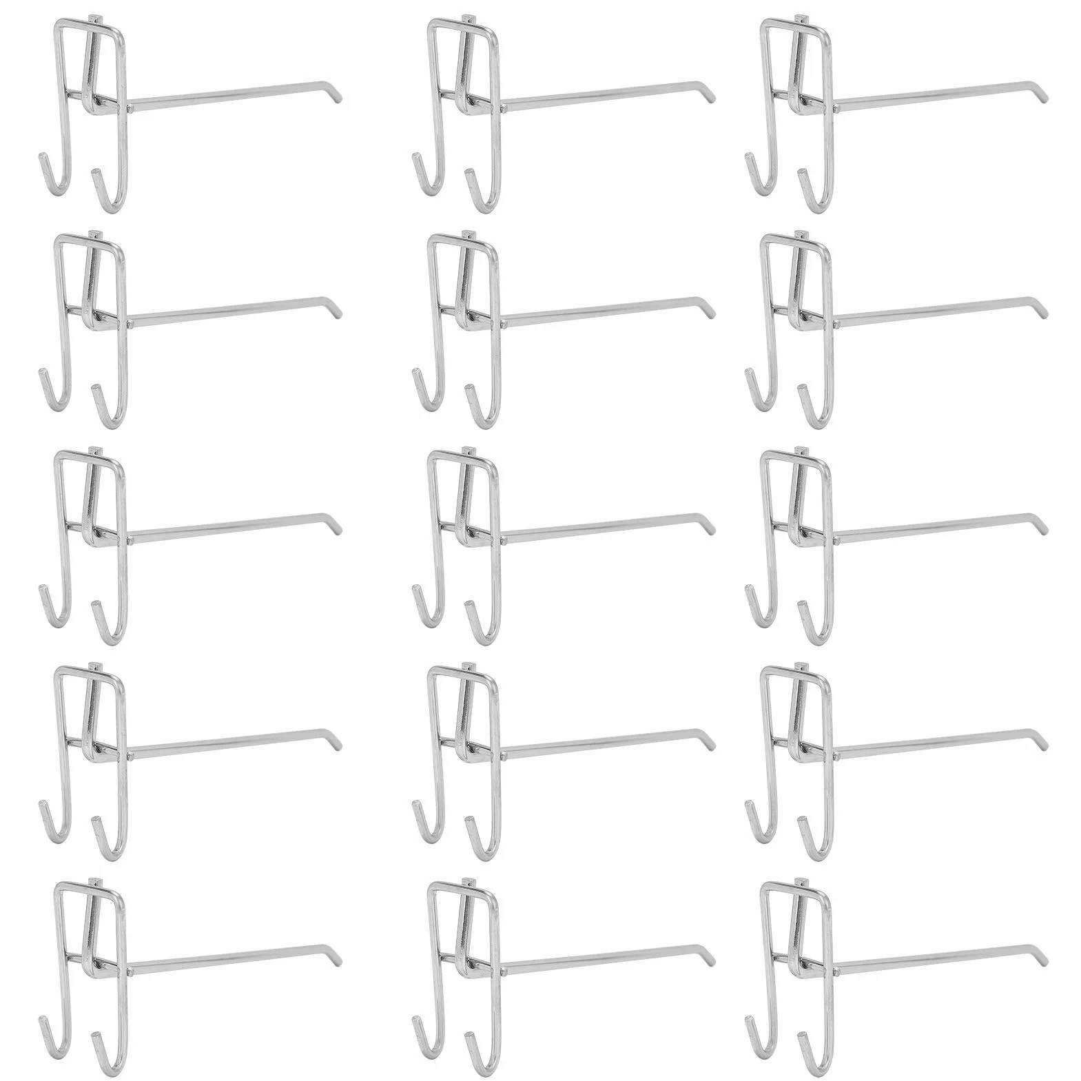 Ganci per Pannelli Forati Heavy Duty 30 Pezzi, Gancio per Supermercato Griglia di Ferro, Ganci per Pegboard in Metallo 20cm