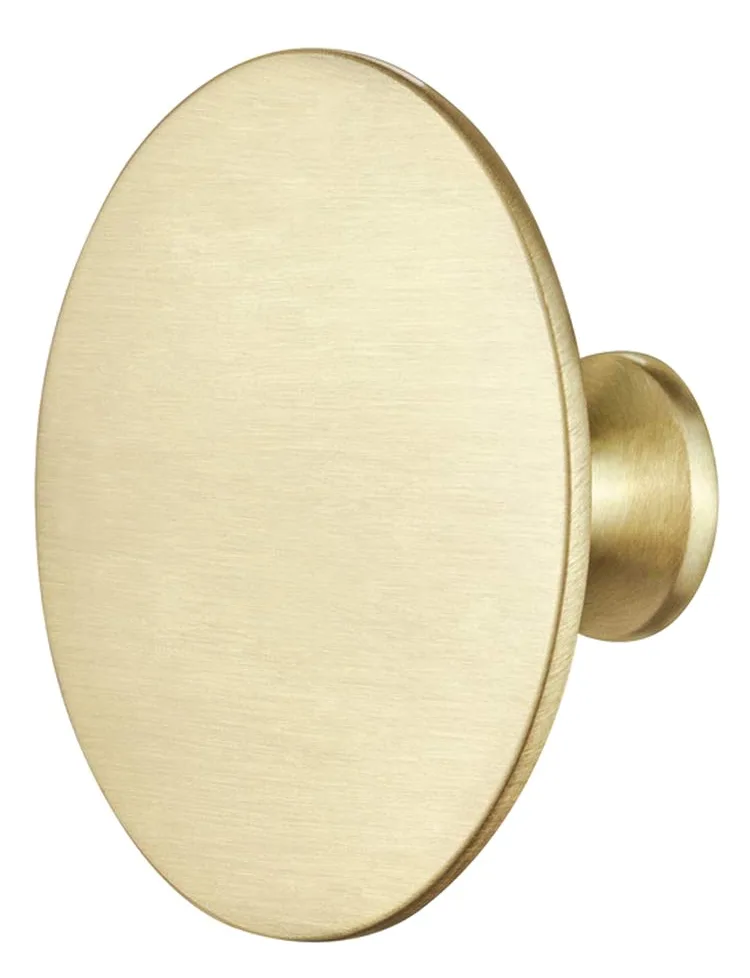 Gedotec H1960 - Pomello per mobili in ottone anticato per cassetti, stile rustico, con viti, grande, Ø 60 mm